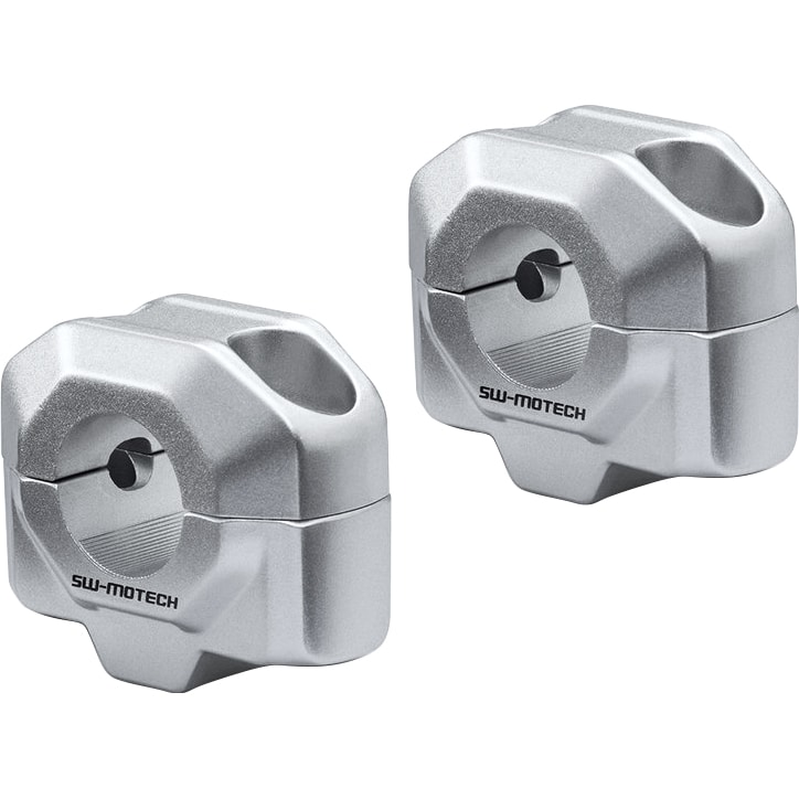 SW-MOTECH Lenkererhöhung PP für 22mm Lenker um 20mm silber - Motorradteile & Ersatzteile - Lenker