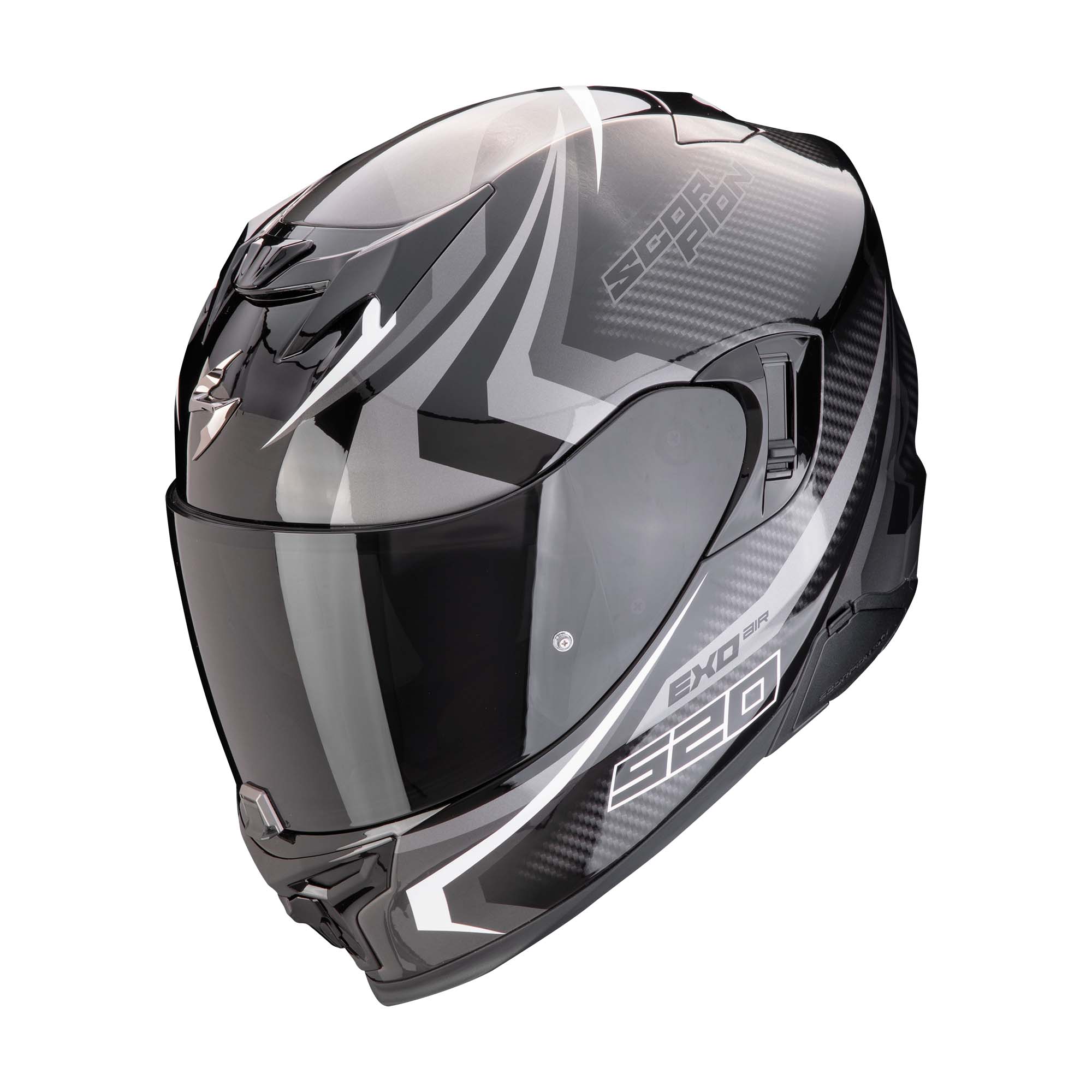 Scorpion EXO 520 Evo Air Terra schwarz/silber/weiß XS - Helme & Brillen - Sport Helme & Brillen