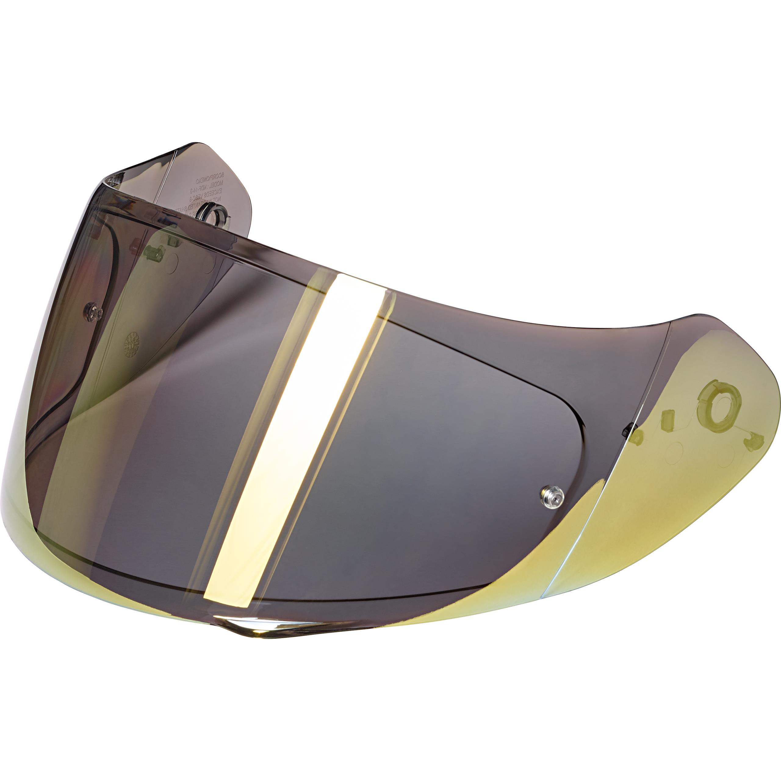 Scorpion EXO Visier 510/1200/2000 Pinlock vorbereitet gold verspiegelt - Helme & Brillen - Helmvisiere