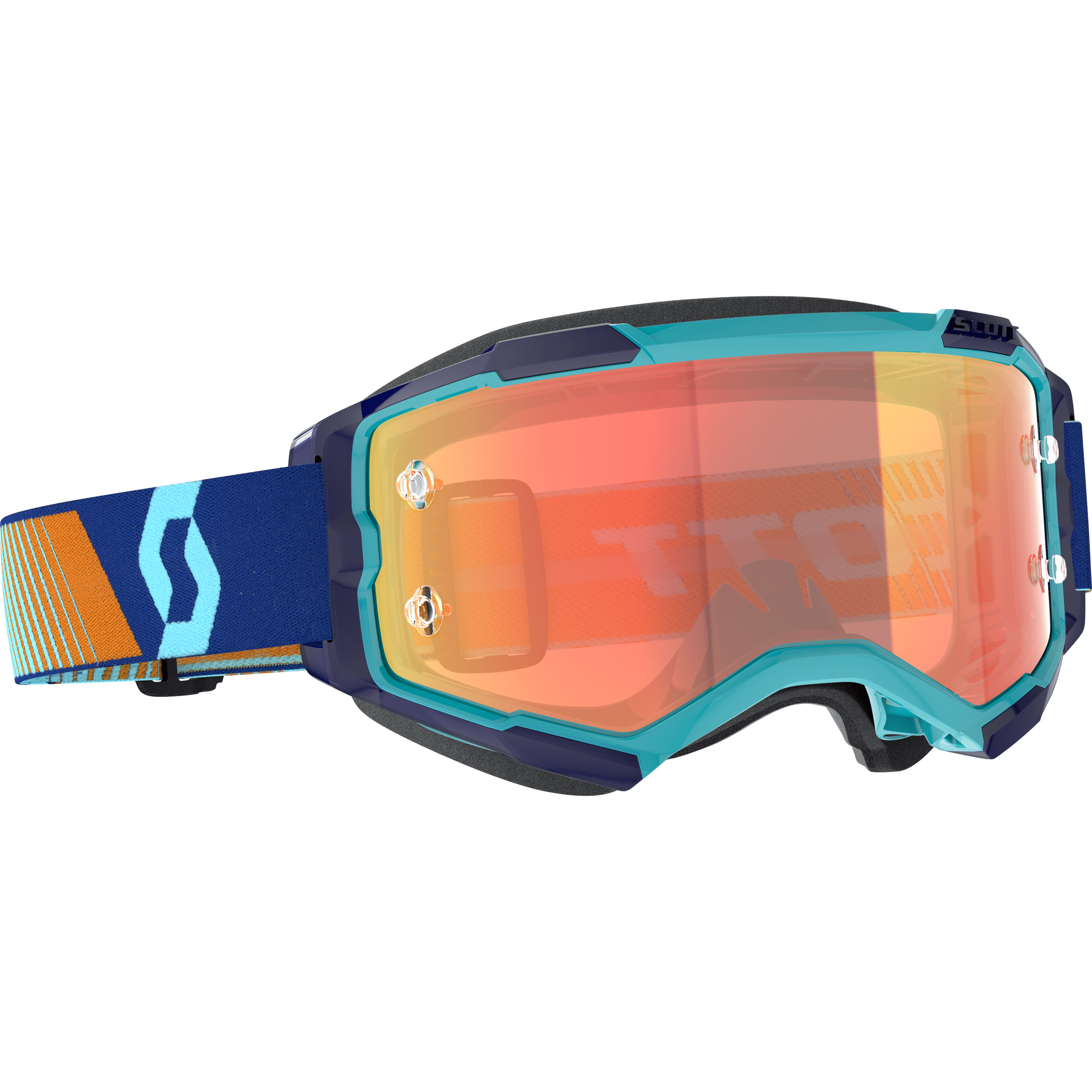 Scott Fury Crossbrille royal blau/orange/orange verchromt - Helme & Brillen - Brillen