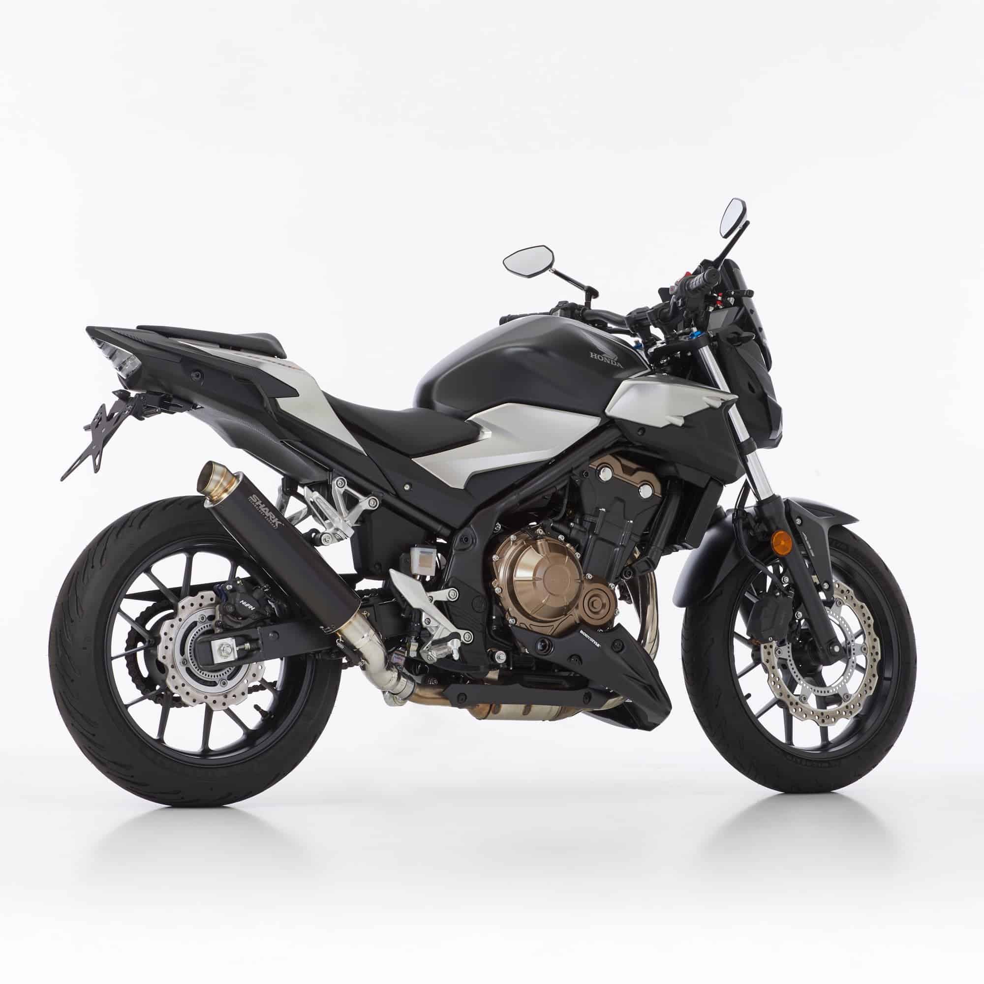 Shark exhaust Auspuff SRC4 schwarz für Honda CB/CBR/NX 500 2024- - Motorradteile & Ersatzteile - Auspuff