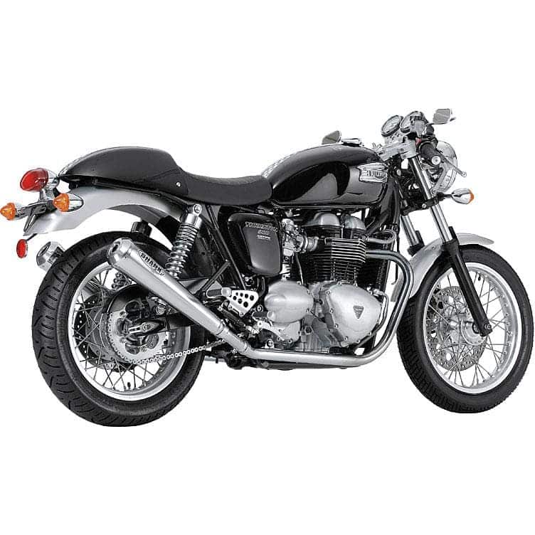 Shark exhaust Retro Auspuffpaar für Triumph Thruxton 2004-2007 poliert - Motorradteile & Ersatzteile - Auspuff