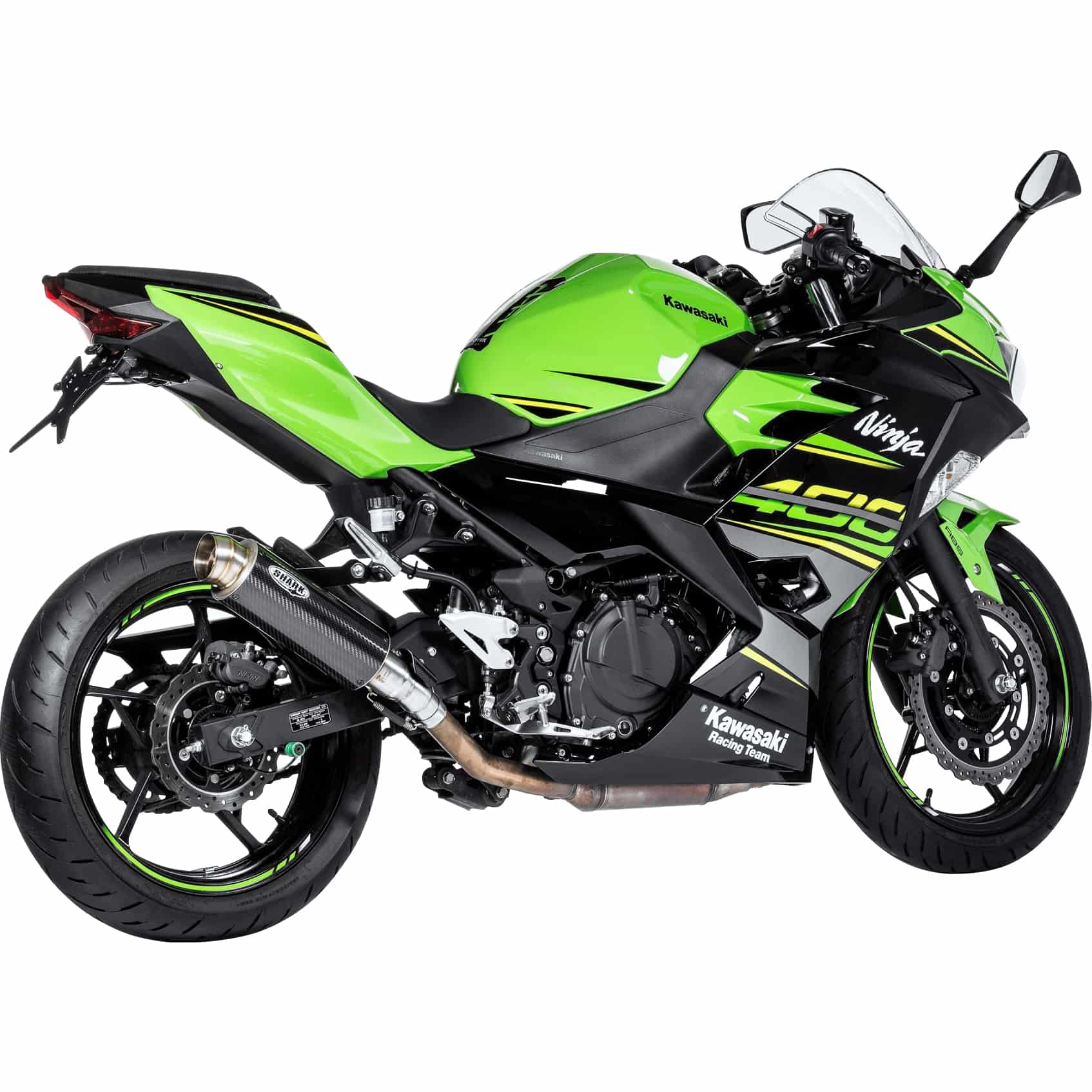 Shark exhaust SRC4 Auspuff short Carbon für Kawasaki Z/Ninja 400 2022- - Motorradteile & Ersatzteile - Auspuff
