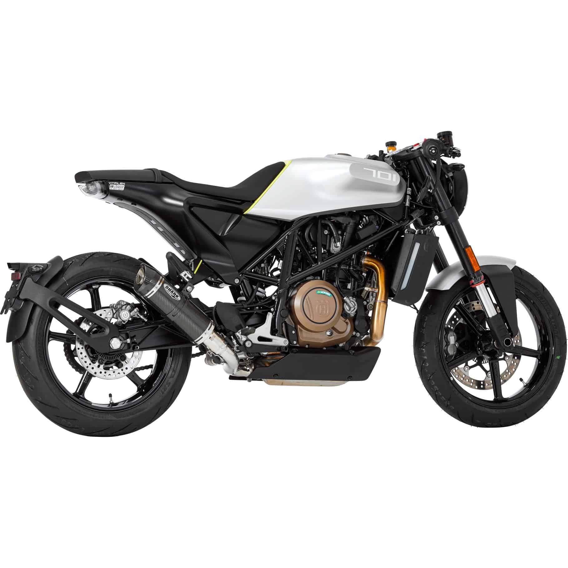 Shark exhaust Street GP Auspuff short Carbon für Husqvarna 701 Svart-/Vitp - Motorradteile & Ersatzteile - Auspuff