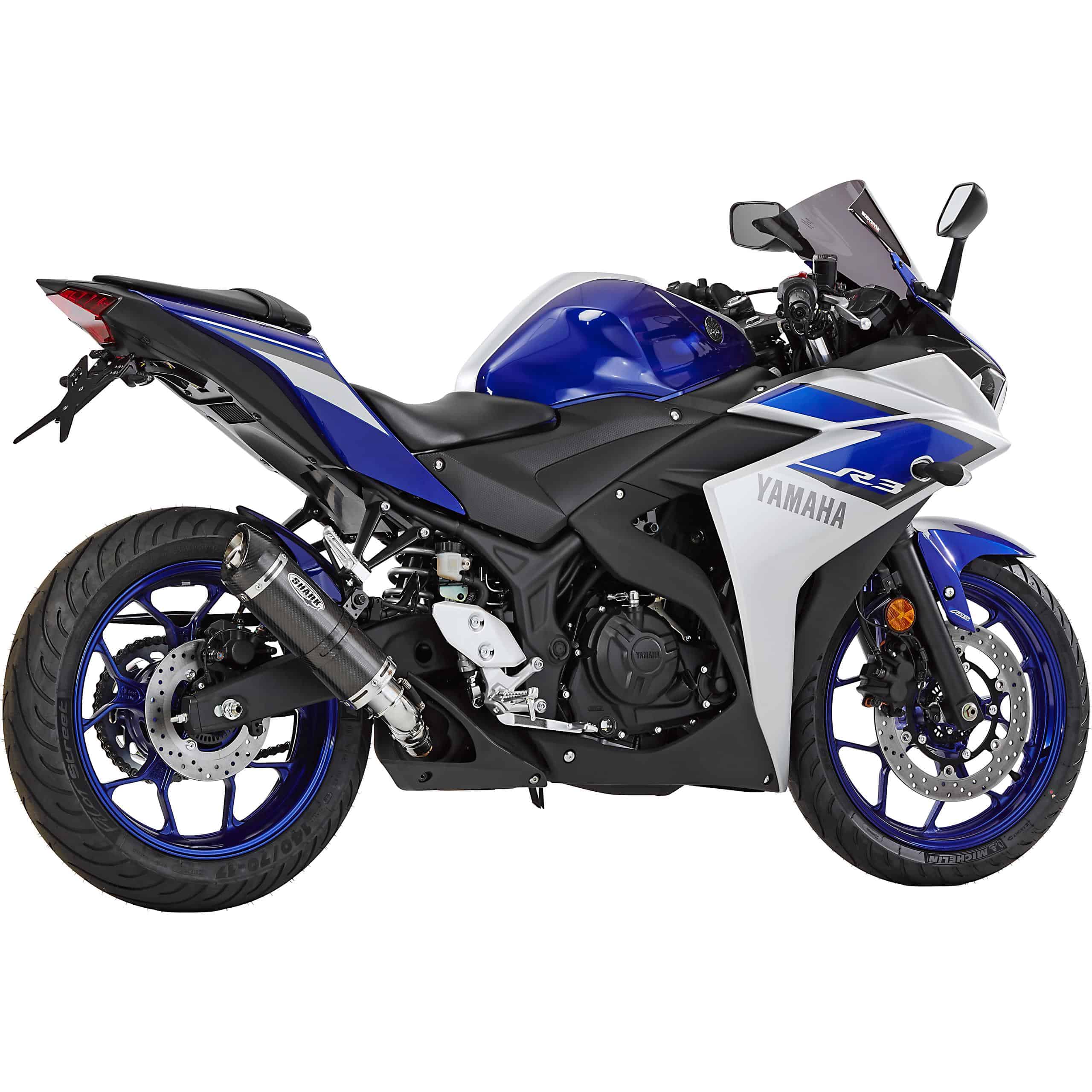 Shark exhaust Street GP Auspuff short Carbon für Yamaha YZF R3/MT-03 - Motorradteile & Ersatzteile - Auspuff