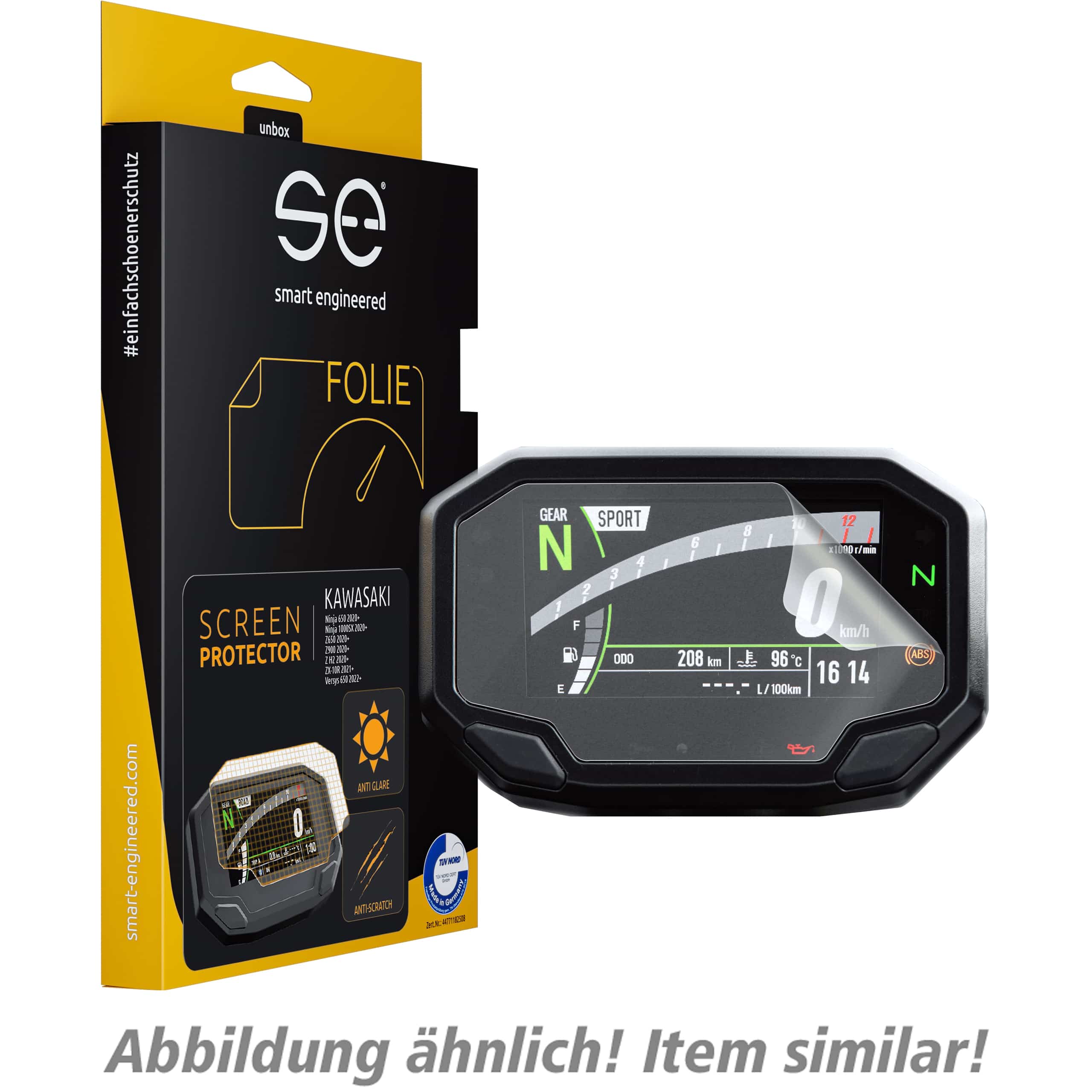 Smart Engineered Cockpit-Schutzfolie entspiegelnd für Kawasaki Ninja/Versys/Z - Motorradteile & Ersatzteile - Tacho & Instrumente