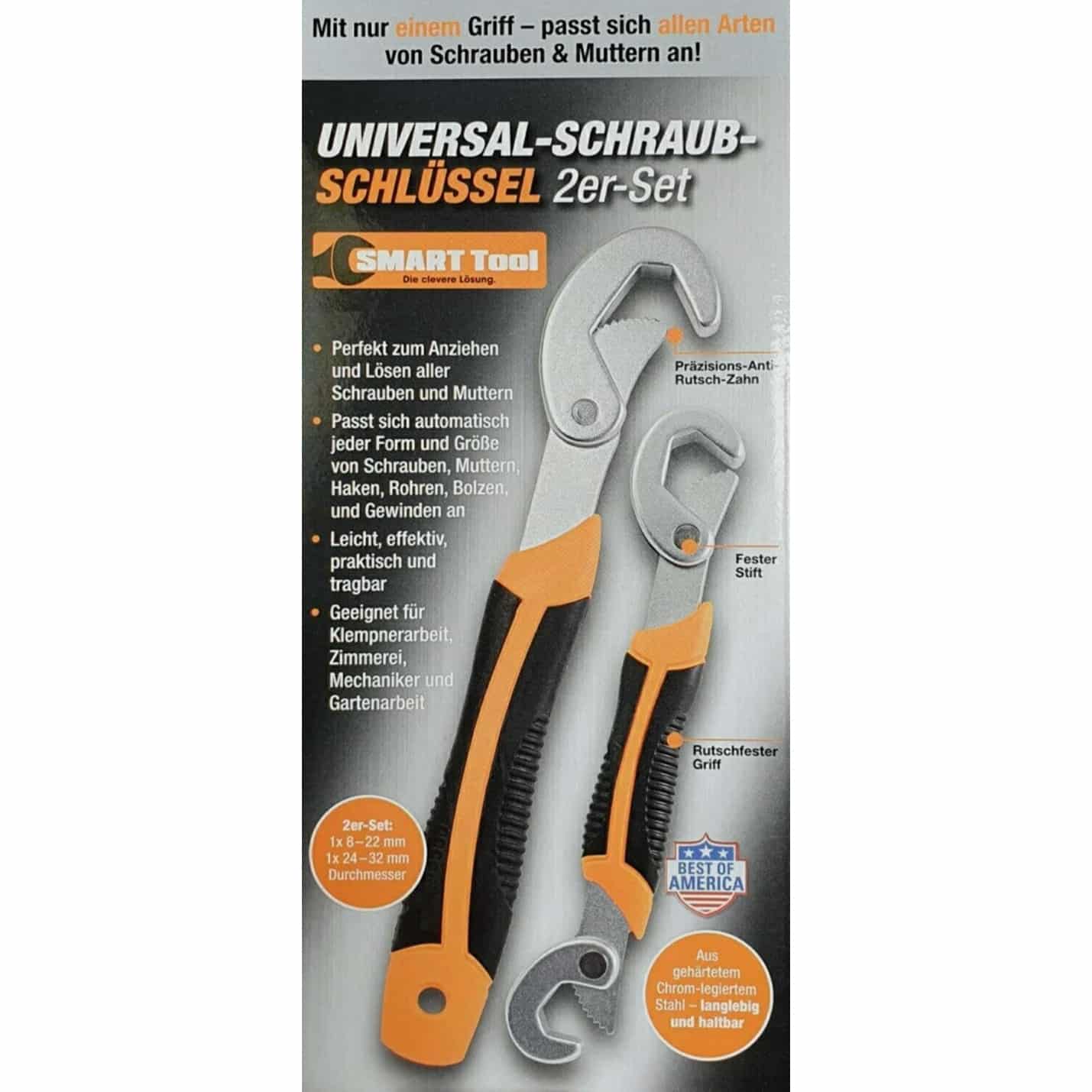 Smart Tool Universal-Schraub-Schlüssel 2er-Set 8-34mm - Motorradzubehör - Werkzeuge
