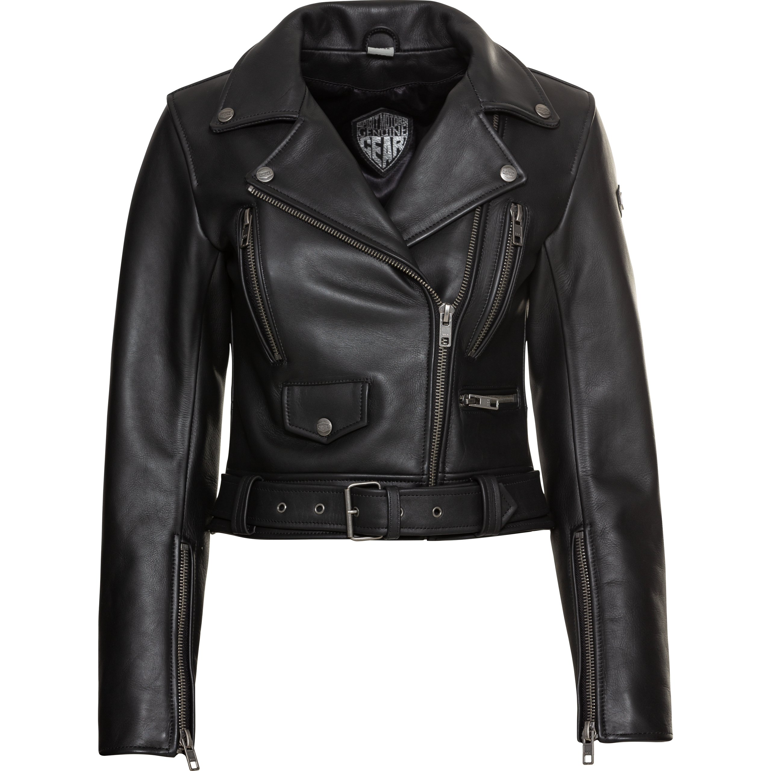 Spirit Motors Bad Bonnie Damen Lederjacke schwarz XXL - Motorradbekleidung - Motorradjacken