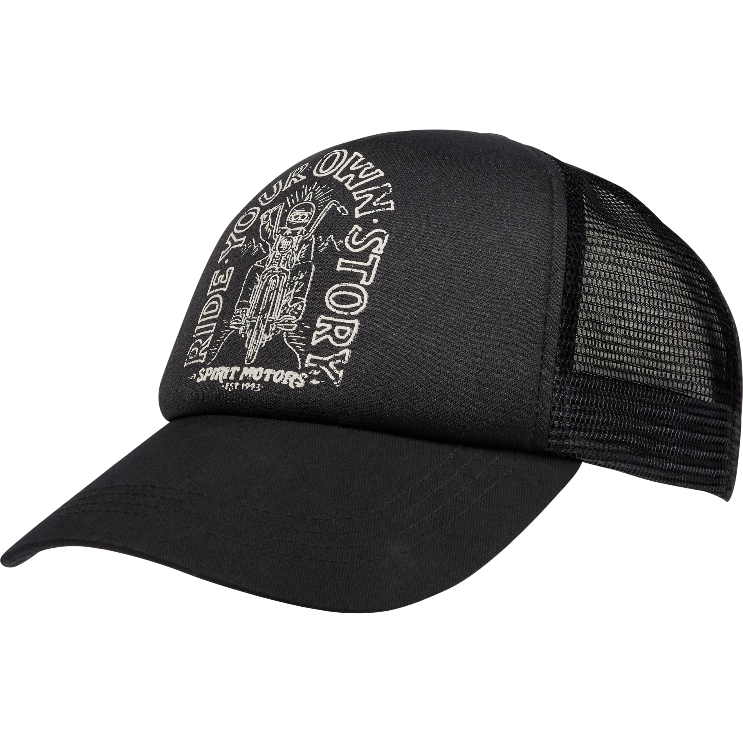 Spirit Motors Chopping Kim Trucker Cap schwarz/weiß - Motorradbekleidung - Freizeitbekleidung
