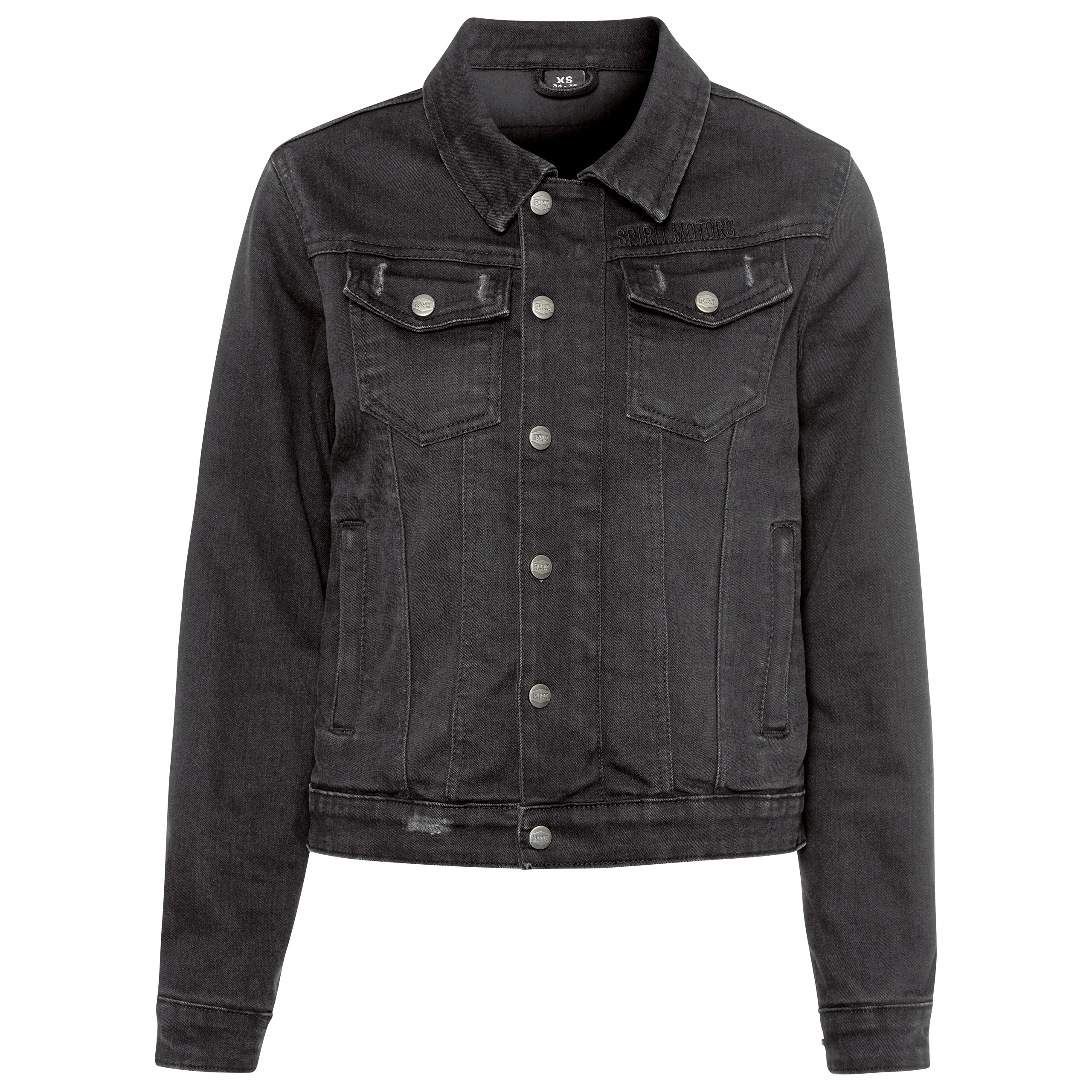 Spirit Motors Cool Jenna Damen Denimjacke schwarz M - Motorradbekleidung - Motorradjacken