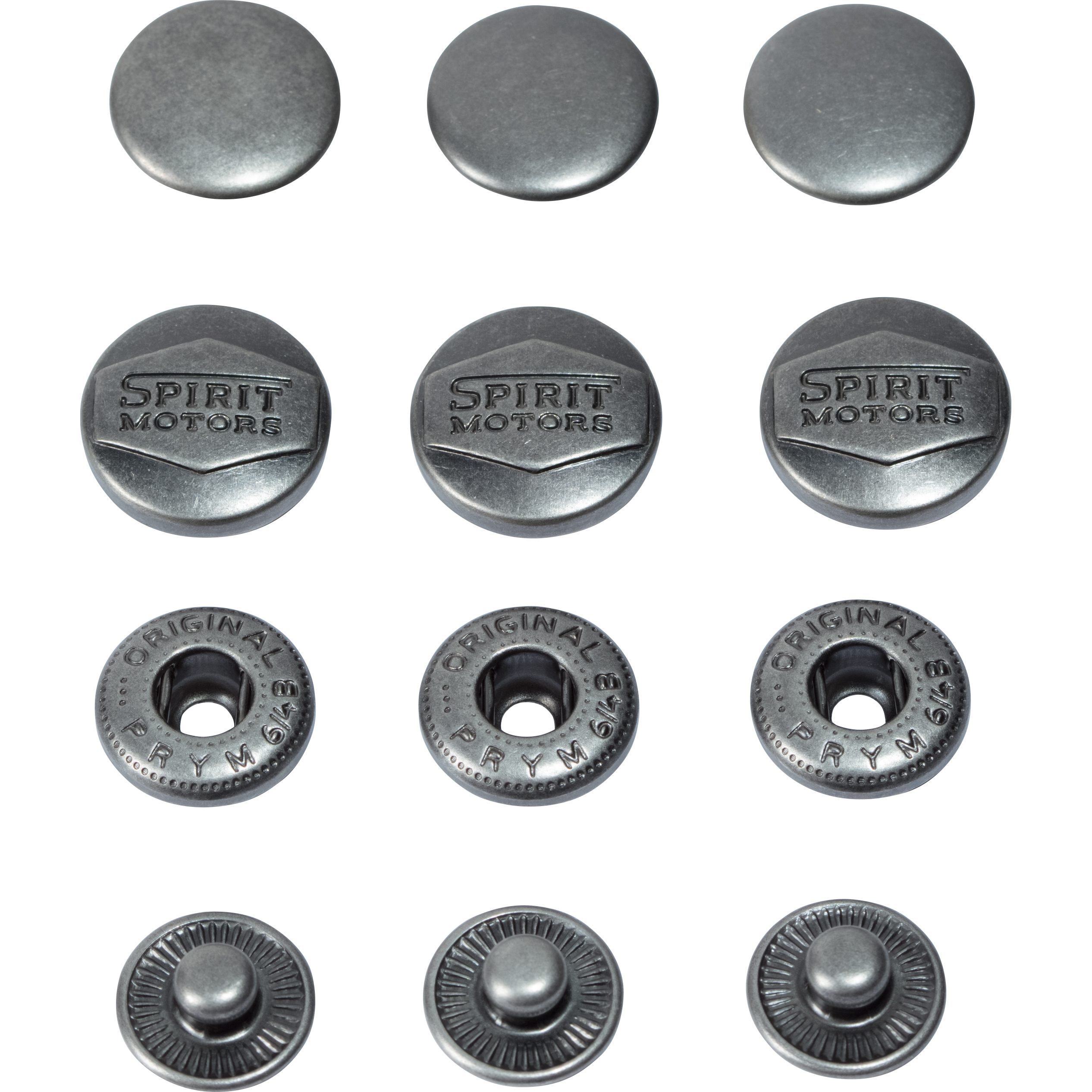 Spirit Motors Druckknopf silber 16 mm - Motorradbekleidung - Zubehör & Accessoires