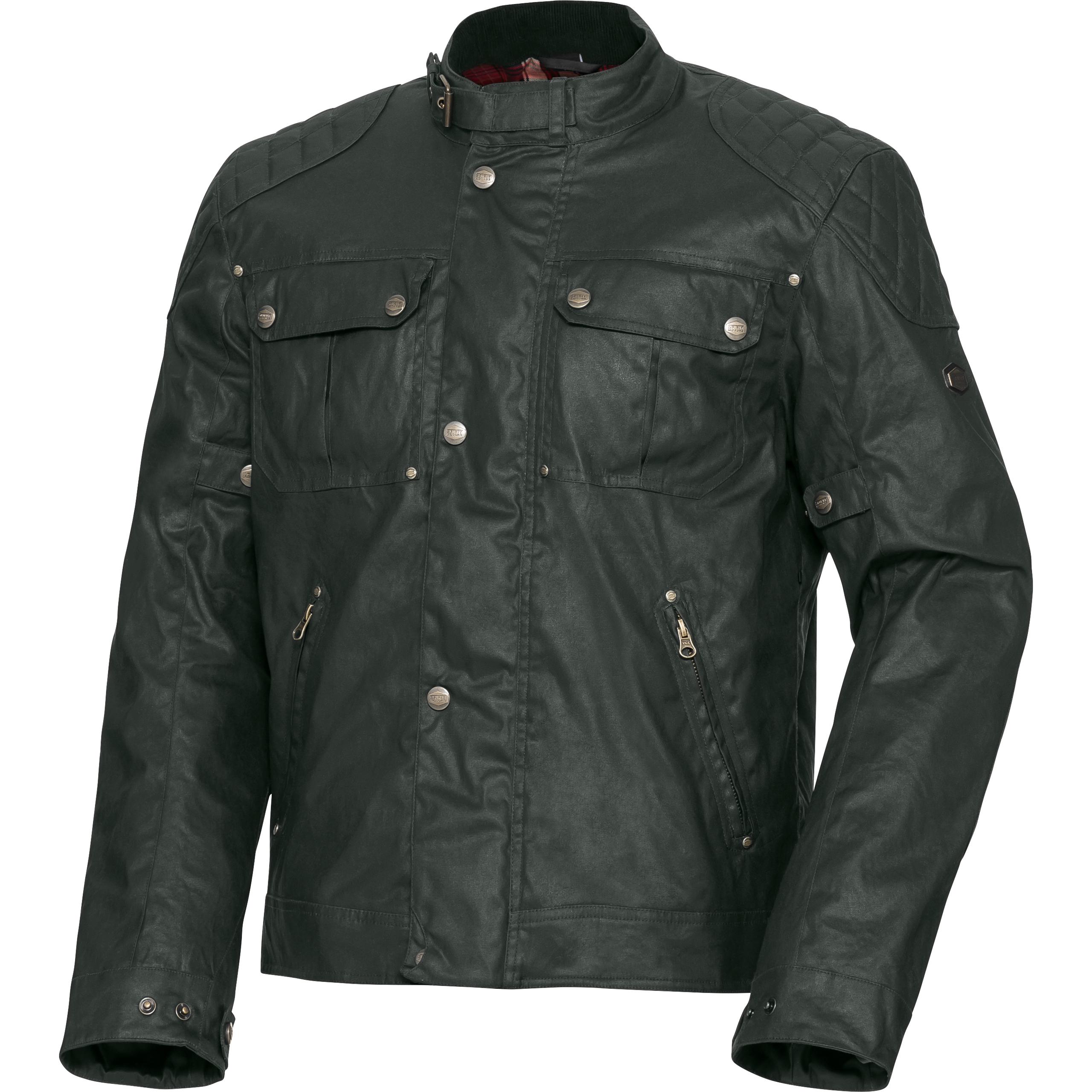 Spirit Motors Dylan Biker Wachsjacke grün M - Motorradbekleidung - Chopper Motorradbekleidung