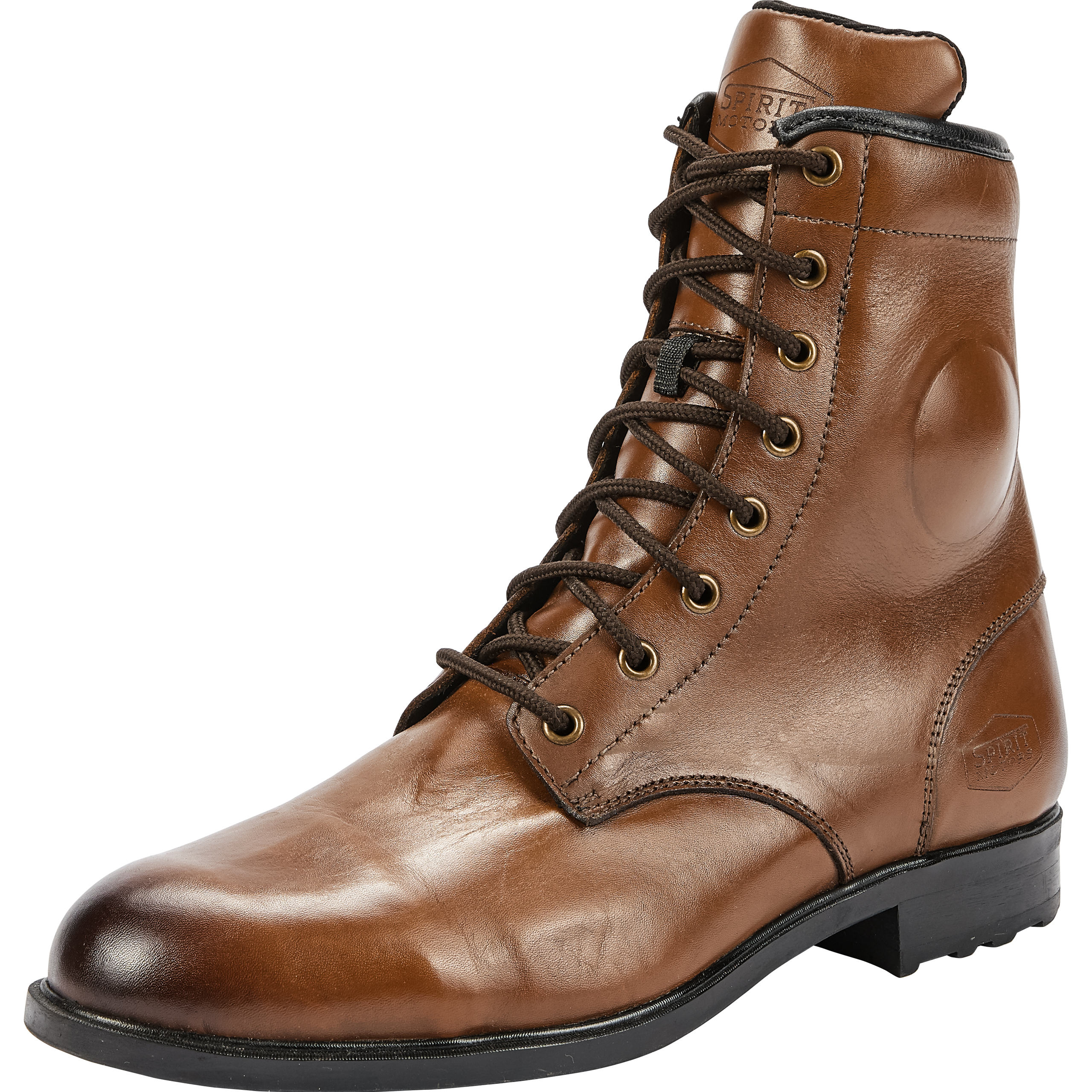 Spirit Motors Jimmy Slick Motorradschnürstiefel kurz braun 46 - Motorradbekleidung - Motorradstiefel & Motorradschuhe