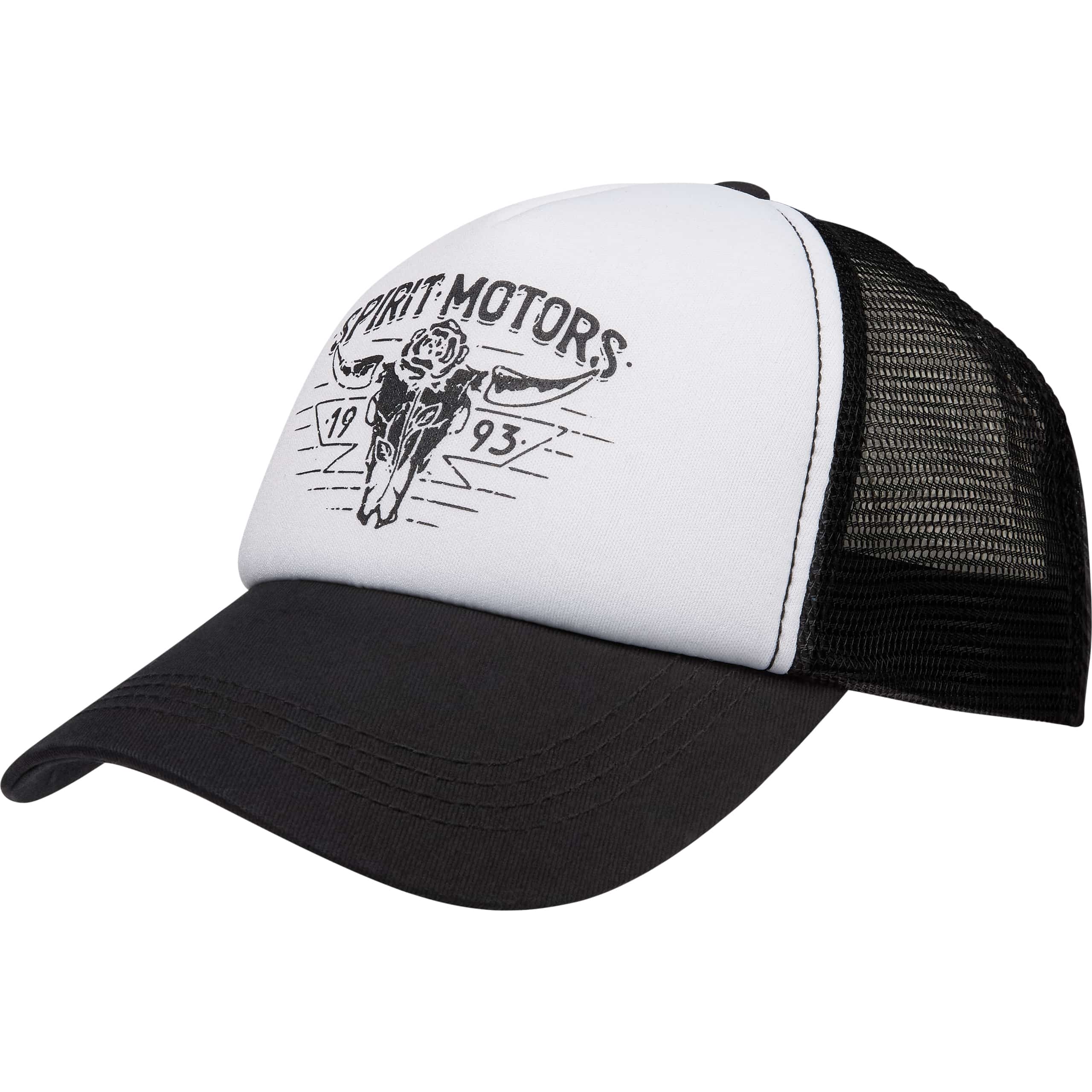 Spirit Motors Nativ Kim Trucker Cap schwarz/weiß - Motorradbekleidung - Freizeitbekleidung