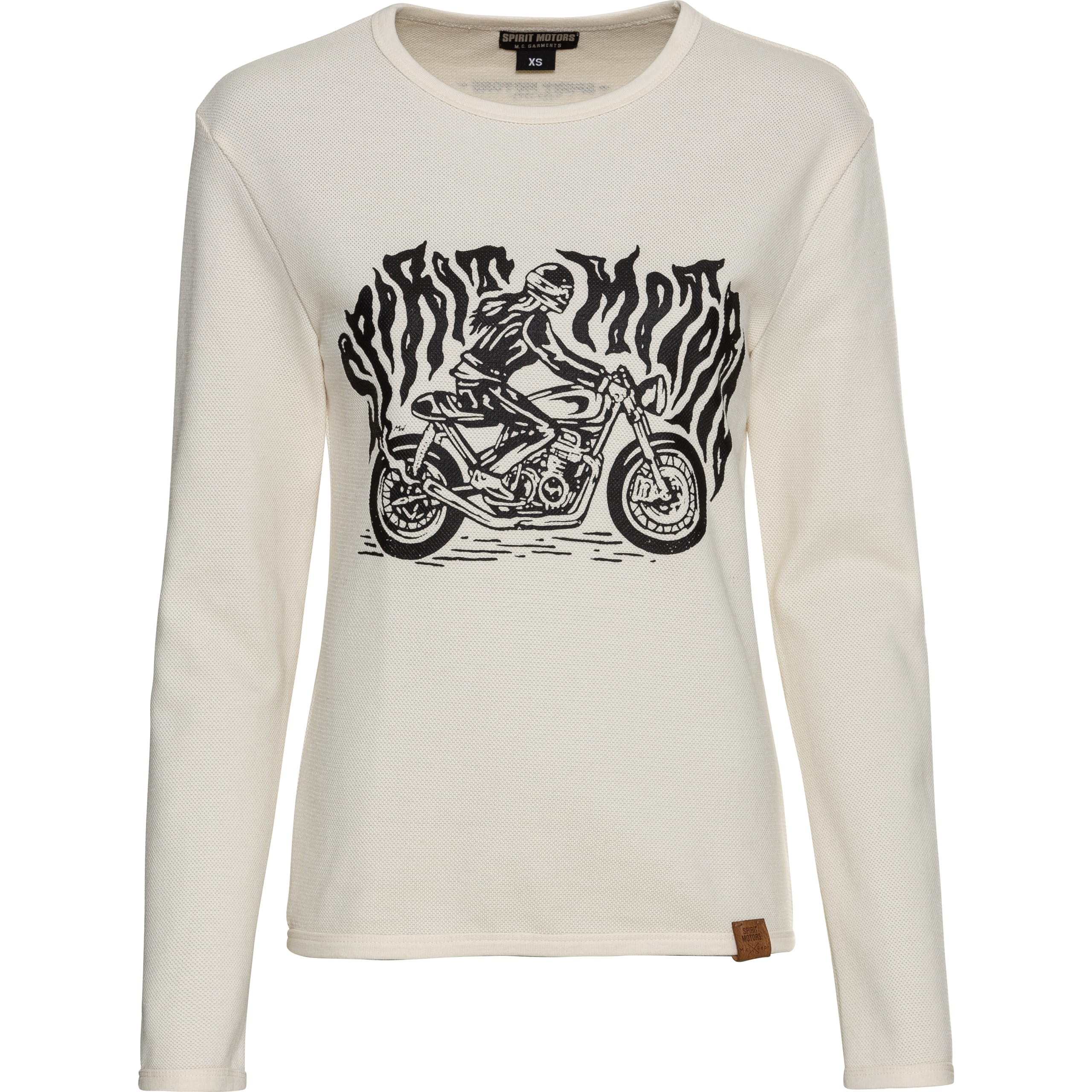 Spirit Motors Racing Ronja Damen Longsleeve weiß XS - Motorradbekleidung - Café Racer Motorradbekleidung