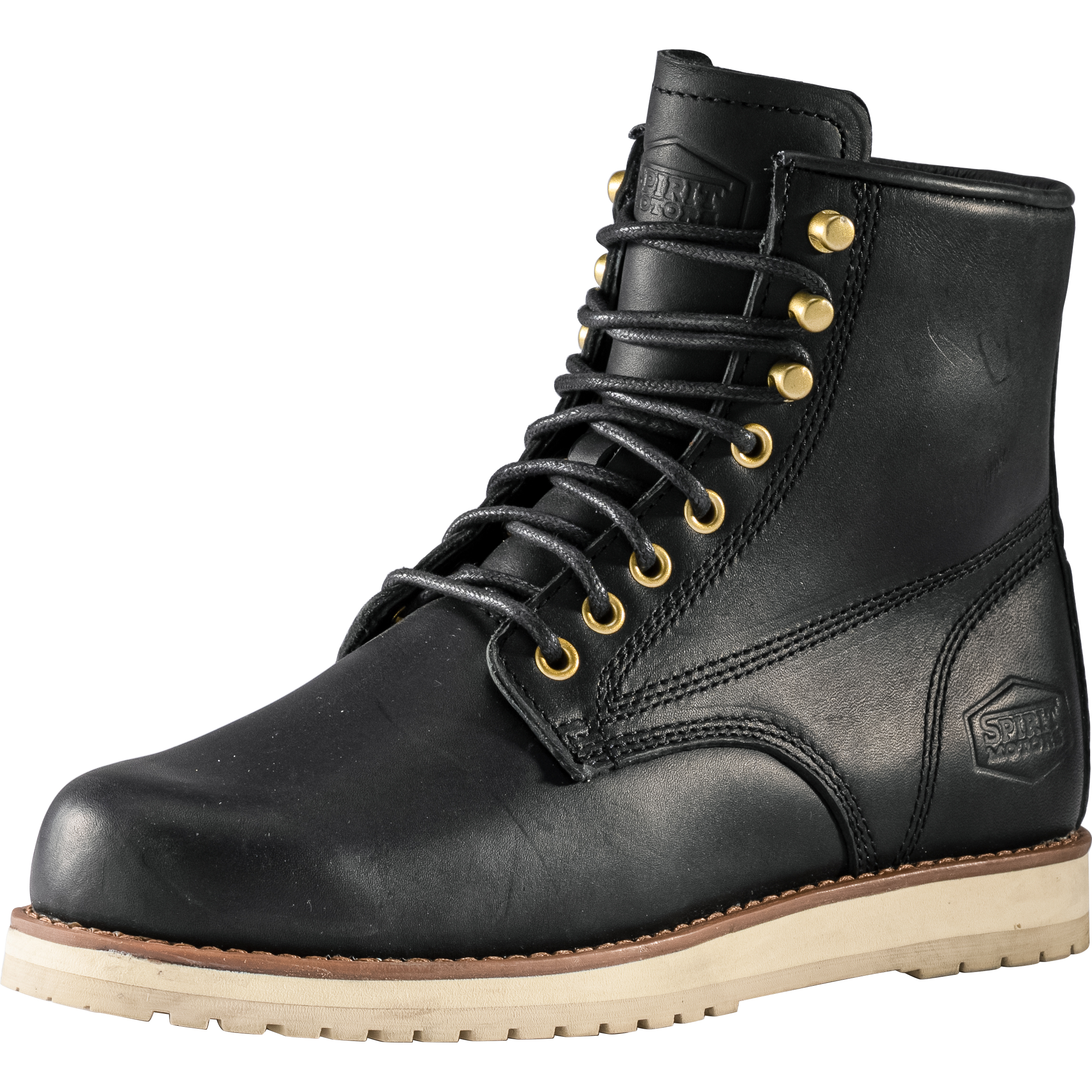 Spirit Motors Robby Wings Motorradschnürstiefel kurz schwarz 41 - Motorradbekleidung - Chopper Motorradbekleidung