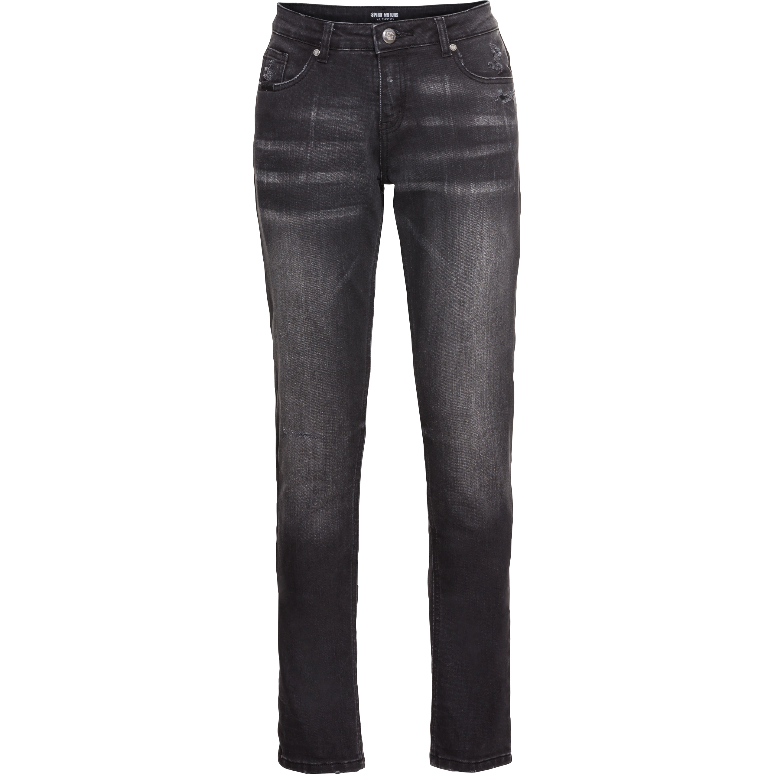 Spirit Motors Slim Mid Miley Damen Jeans schwarz 28/32 - Motorradbekleidung - Motorradhosen