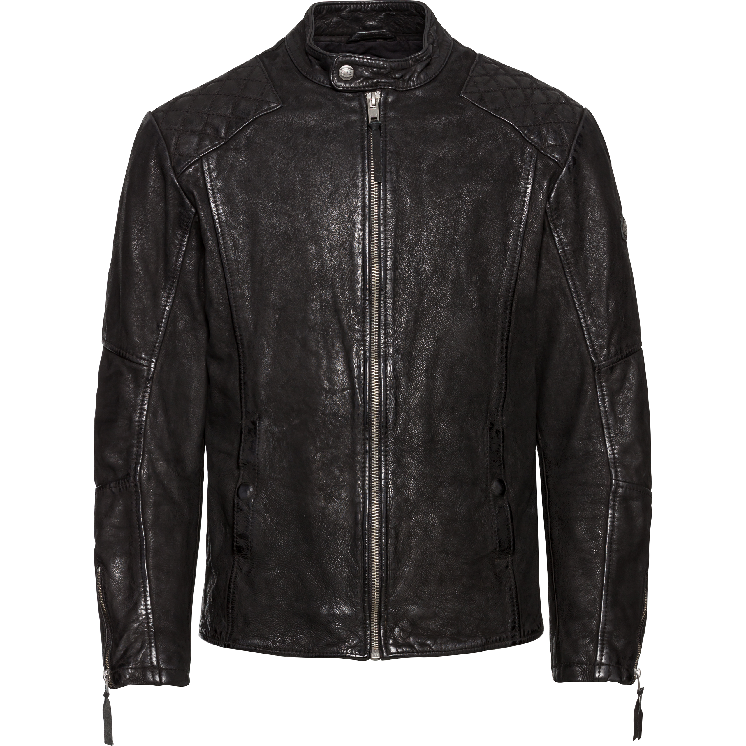Spirit Motors Smoky Trevor Lederjacke schwarz M - Motorradbekleidung - Motorradjacken