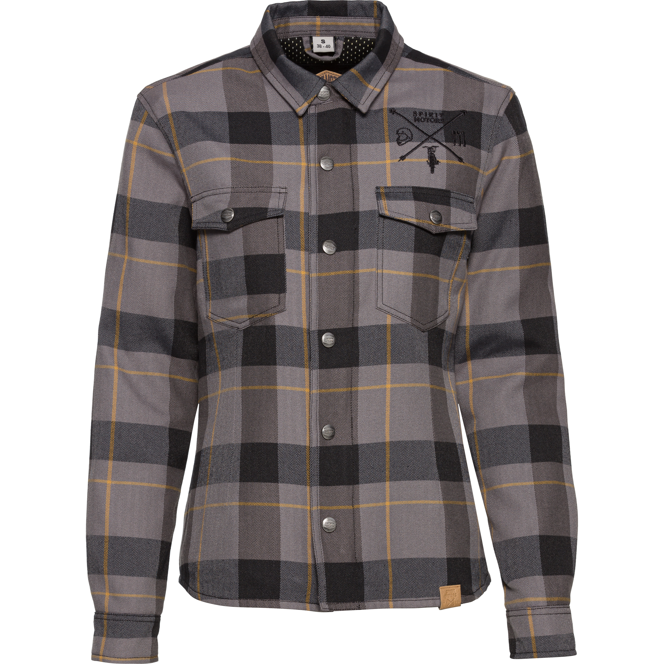 Spirit Motors Speedy Joyce Damen Hemd grau/schwarz XXL - Motorradbekleidung - Chopper Motorradbekleidung
