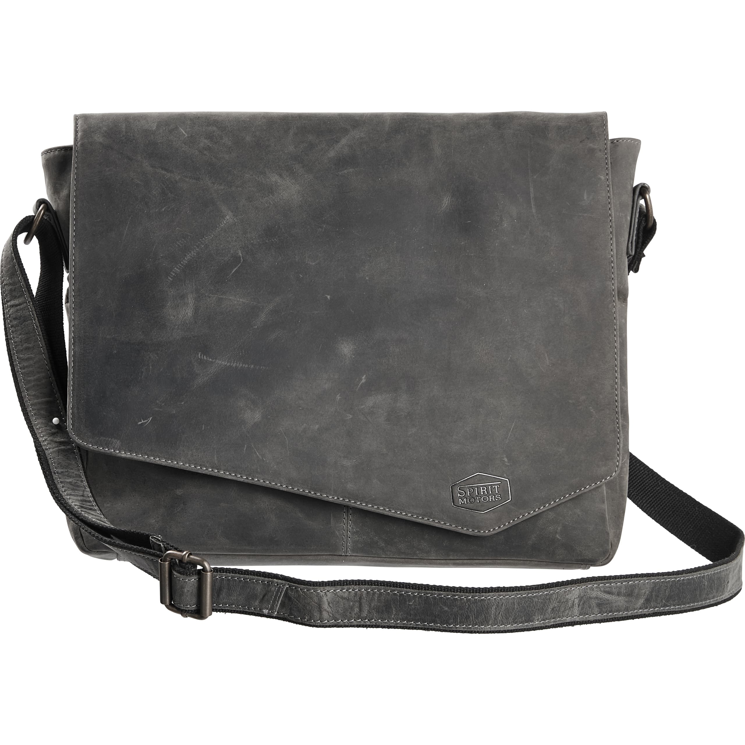 Spirit Motors Vintage Leder Umhängetasche 2 Big 8 Liter Stauraum schwarz - Motorradzubehör - Reisen & Outdoor