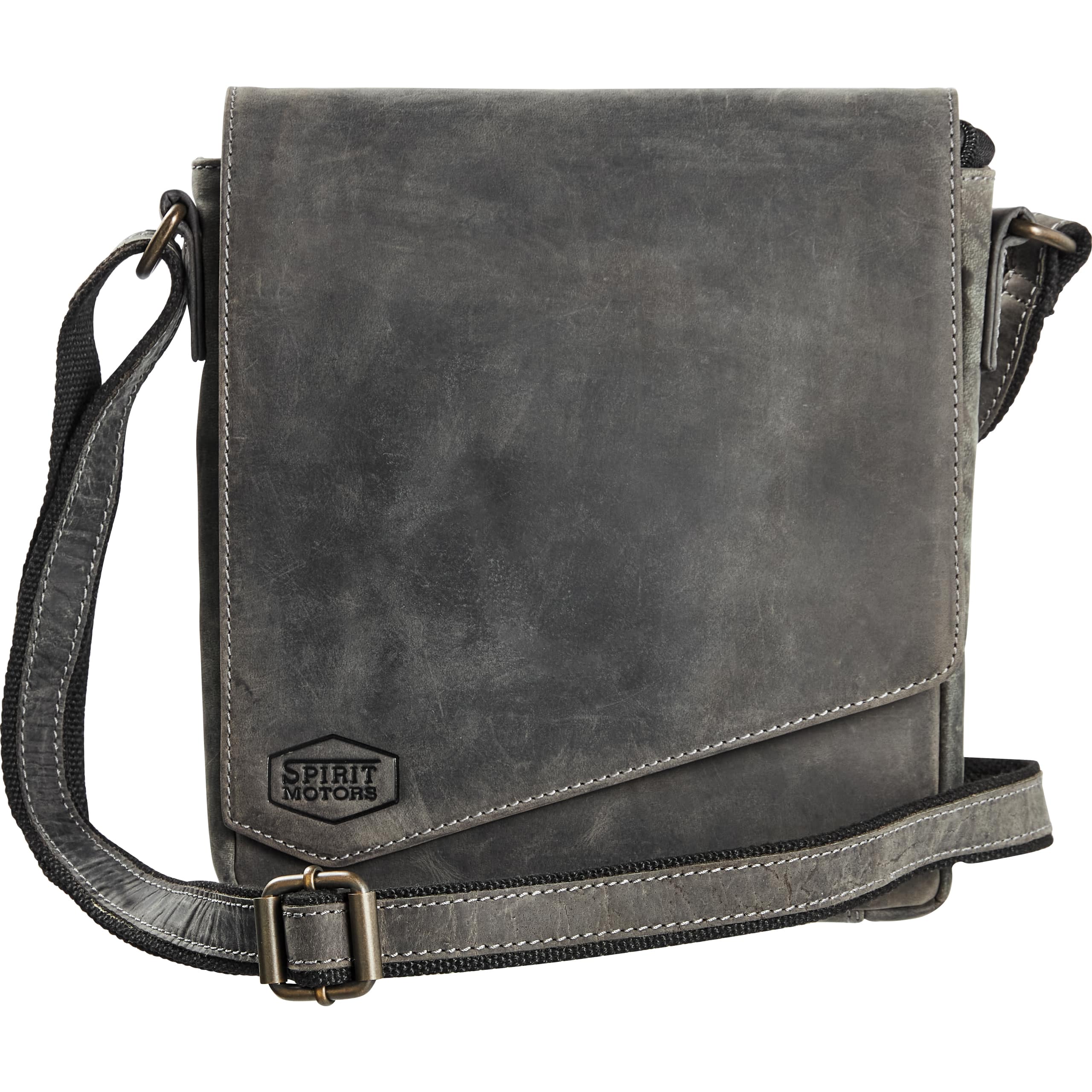 Spirit Motors Vintage Leder Umhängetasche 2 small 2 Liter Stauraum schwarz - Motorradzubehör - Reisen & Outdoor