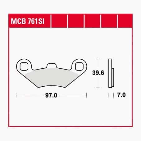 TRW Lucas Bremsbeläge Sintermetall Offroad MCB761SI 97x39