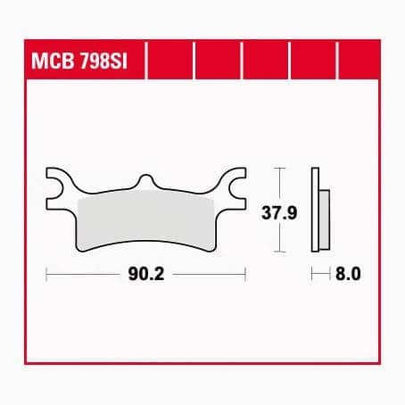 TRW Lucas Bremsbeläge Sintermetall Offroad MCB798SI 90