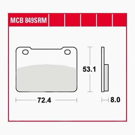 TRW Lucas Bremsbeläge Sintermetall Scooter MCB849SRM 72