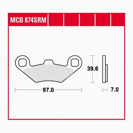 TRW Lucas Bremsbeläge Sintermetall Scooter MCB874SRM 97x39