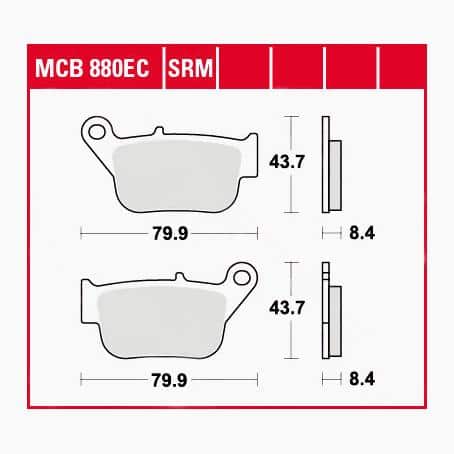 TRW Lucas Bremsbeläge Sintermetall Scooter MCB880SRM 79