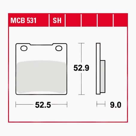 TRW Lucas Bremsbeläge Sintermetall Street MCB531SH 52