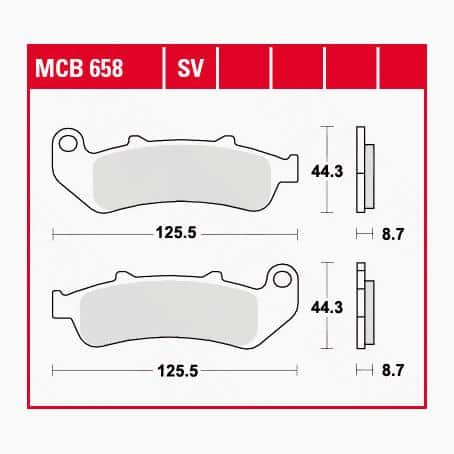 TRW Lucas Bremsbeläge organisch MCB658 125