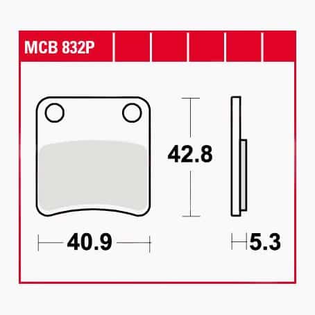 TRW Lucas Bremsbeläge organisch MCB832P 40