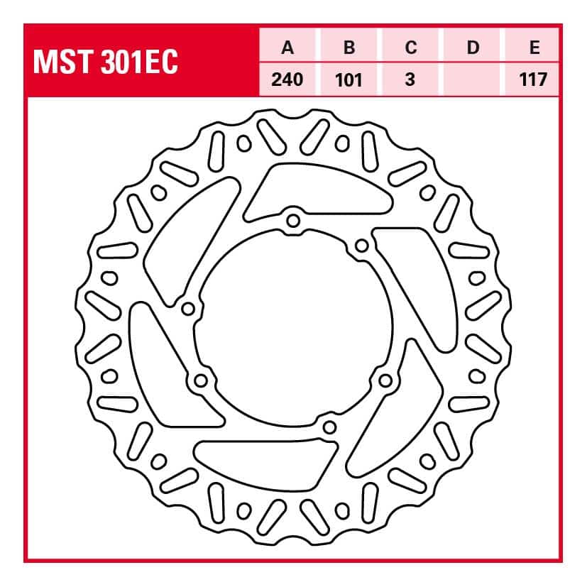 TRW Lucas Bremsscheibe EC MST301EC 240/101/117/3mm - Motorradteile & Ersatzteile - Bremsen