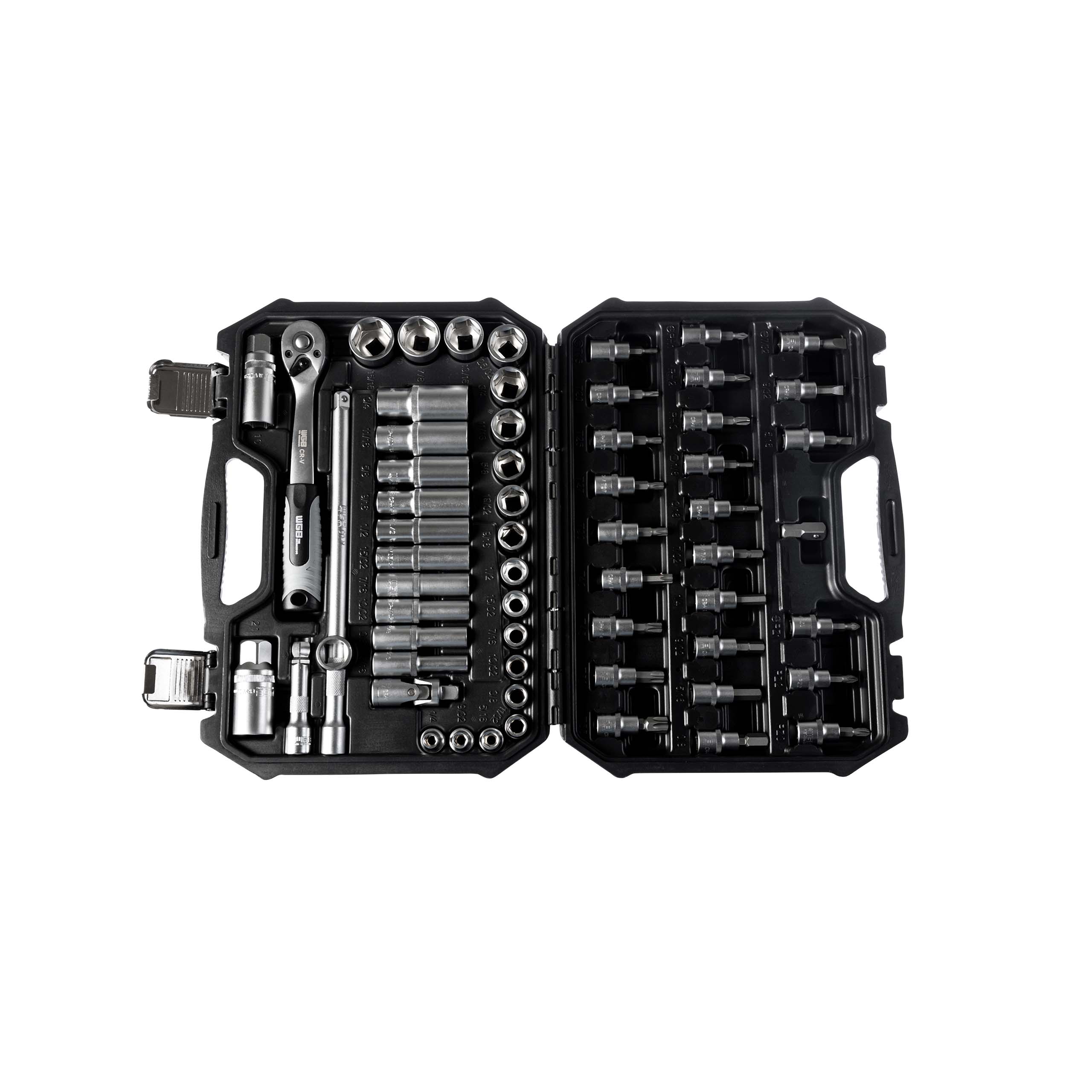 WGB 10mm (3/8") Steckschlüsselsatz Zoll 61-teilig - Motorradzubehör - Werkzeuge