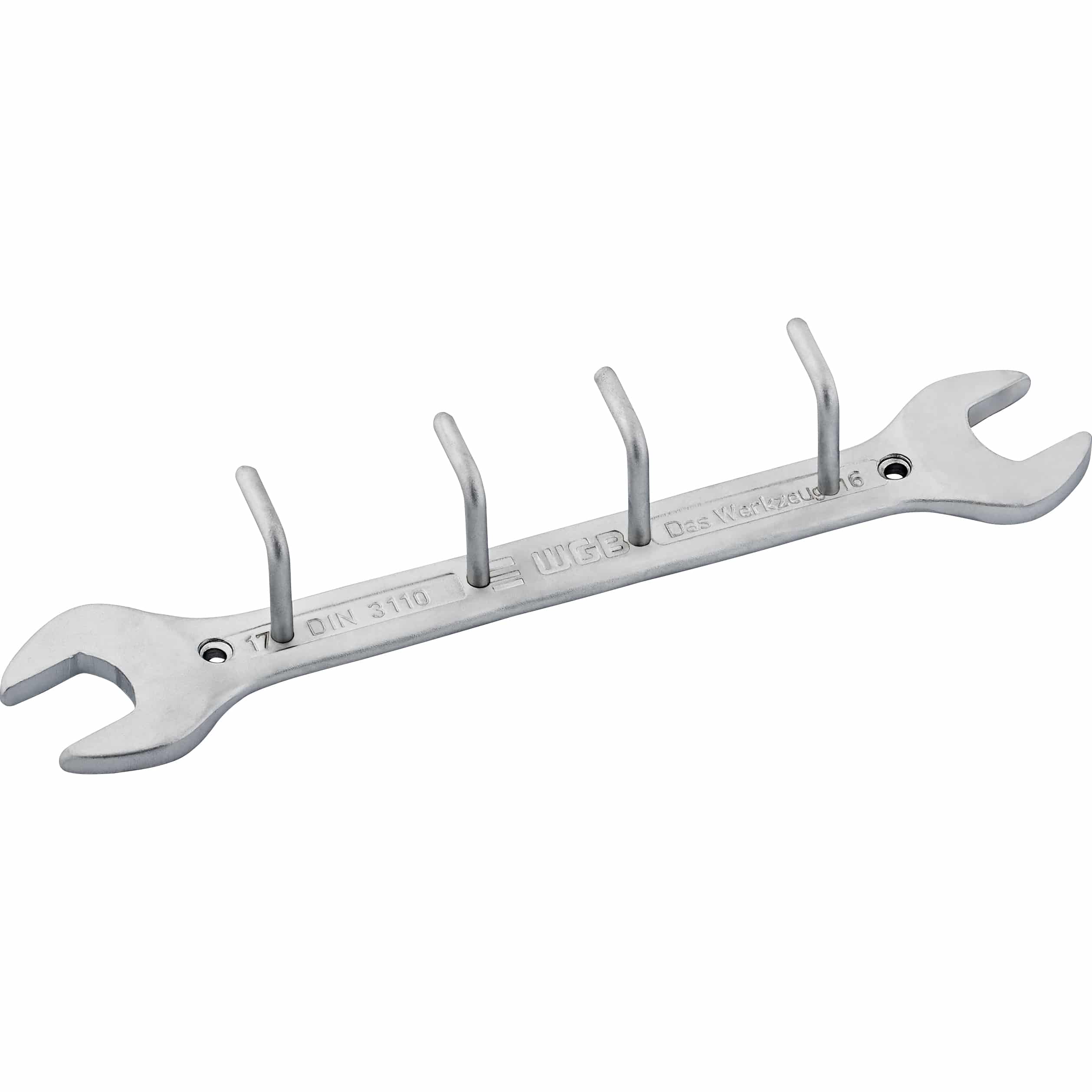 WGB Doppelmaulschlüssel als Schlüsselbrett mit 4 Haken 16 x 17mm - Motorradzubehör - Geschenkideen