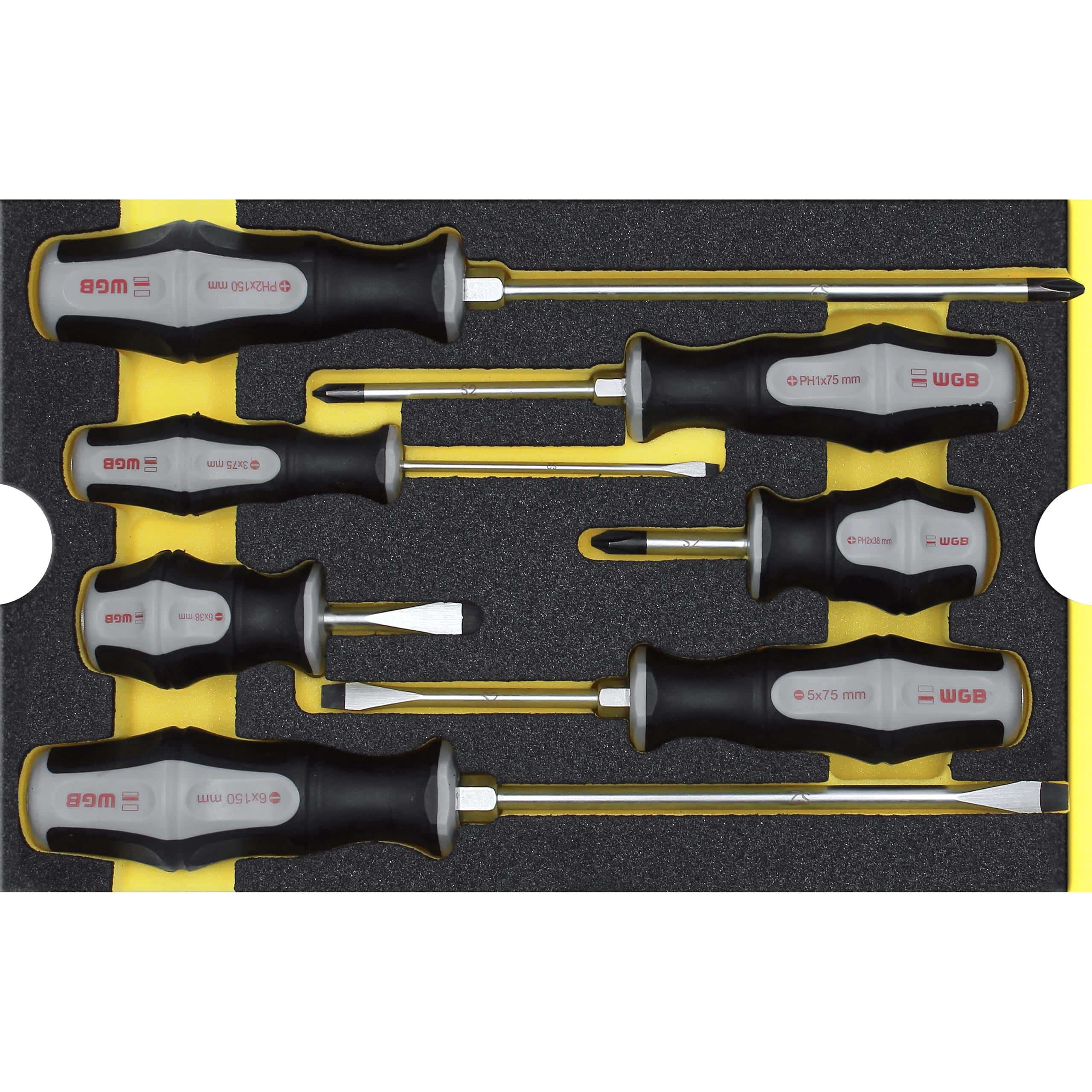 WGB MES gelb Schraubendrehersatz 7-teilig - Motorradzubehör - Werkzeuge