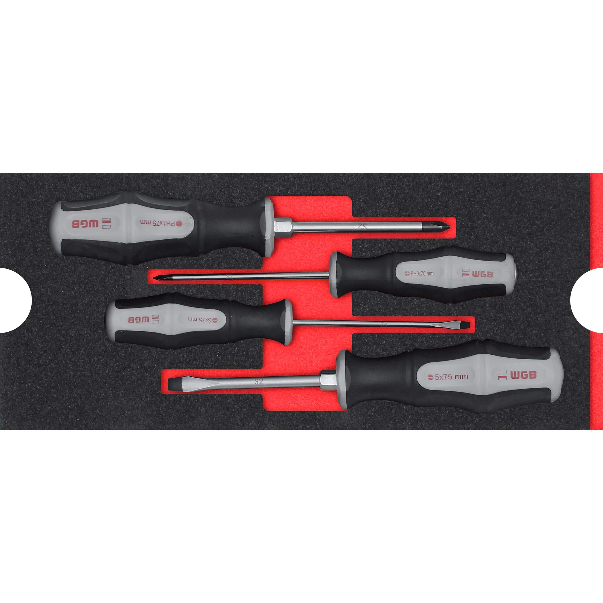 WGB MES rot Schraubendrehersatz 4-teilig - Motorradzubehör - Werkzeuge