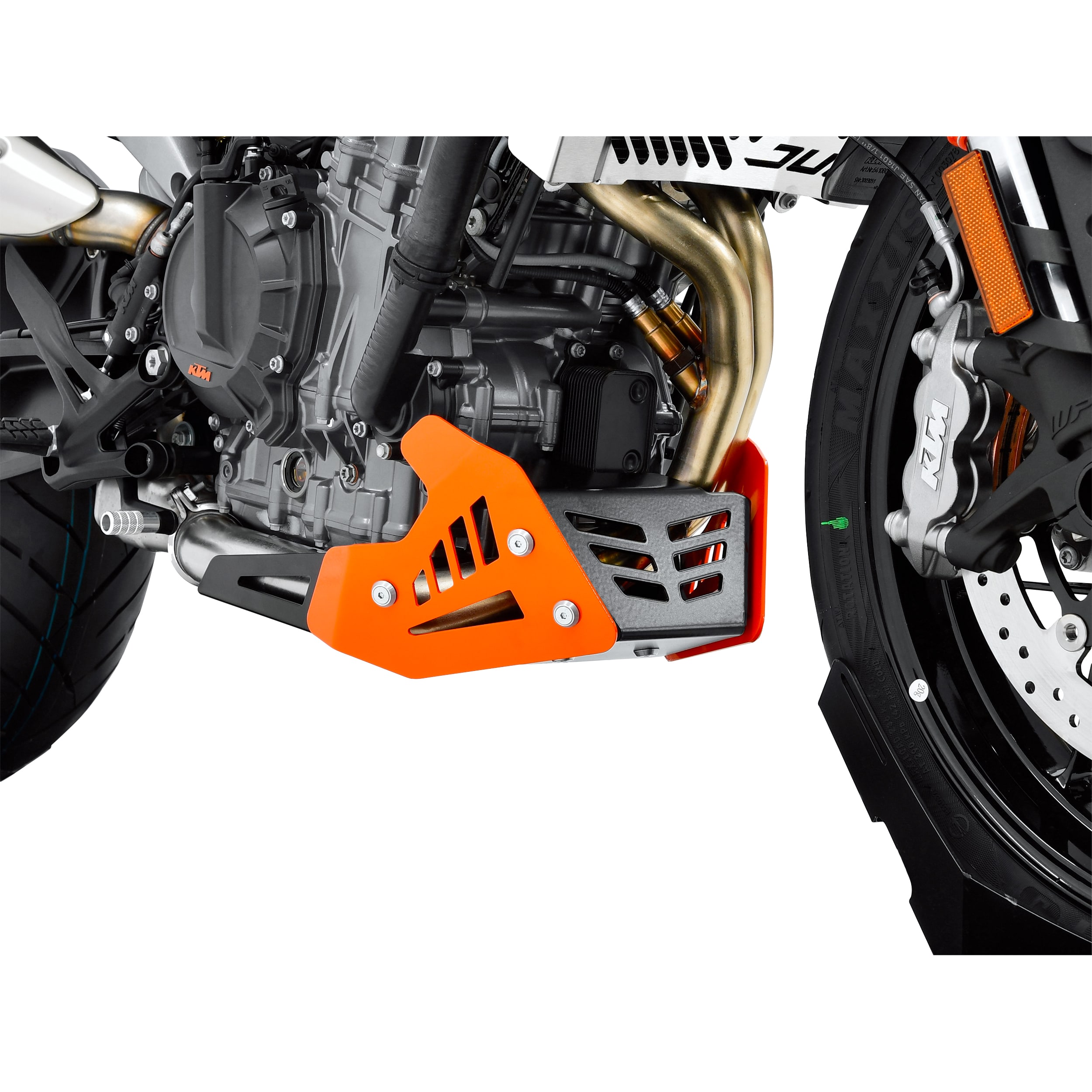 Zieger Motorschutz Alu orange/schwarz für KTM Duke 790 - Motorradteile & Ersatzteile - Anbauteile