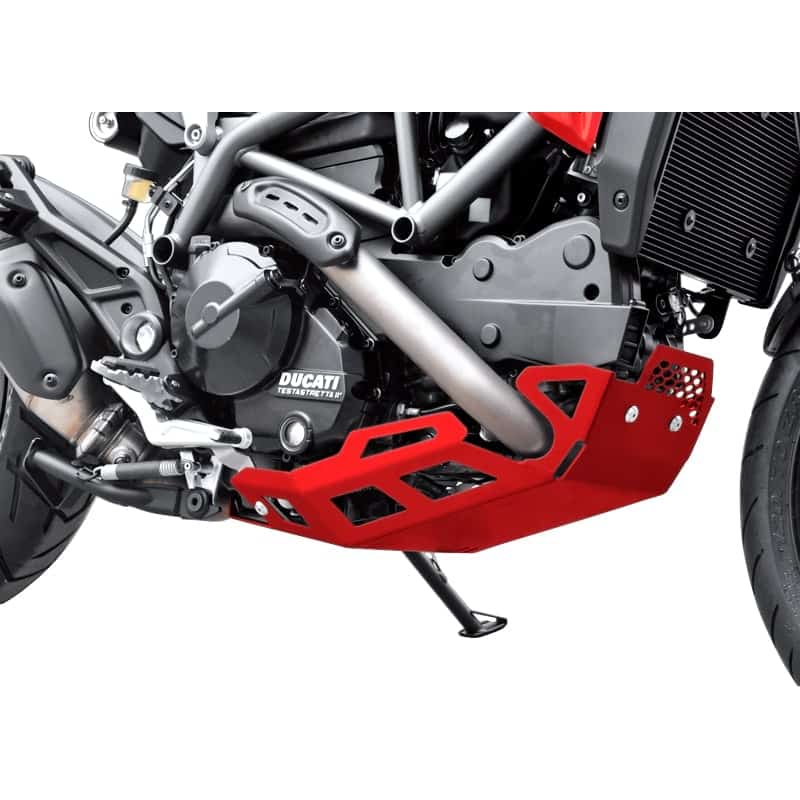 Zieger Motorschutz Alu rot für Ducati 821 Hypermotard /-strada - Motorradteile & Ersatzteile - Anbauteile