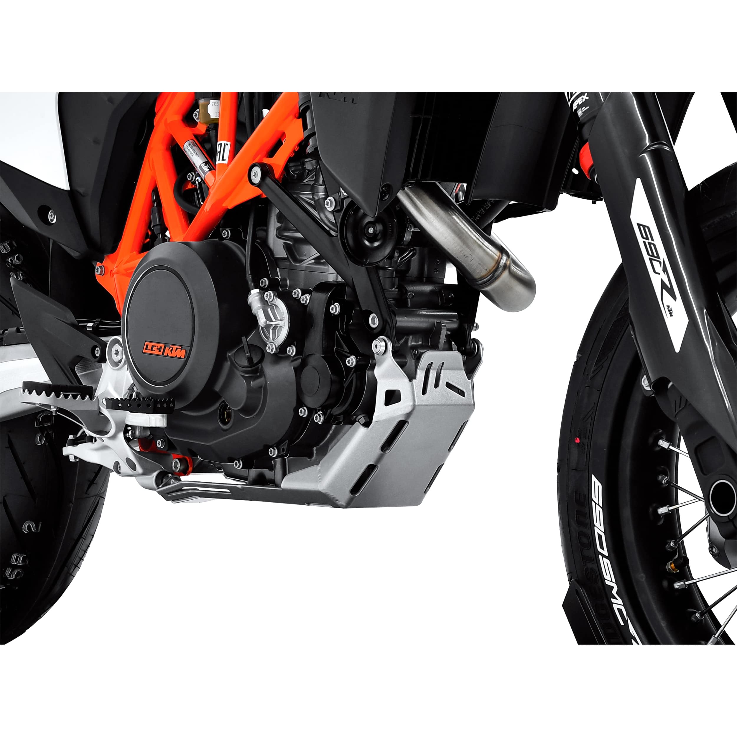 Zieger Motorschutz Alu silber für KTM SMC /R 690 - Motorradteile & Ersatzteile - Anbauteile
