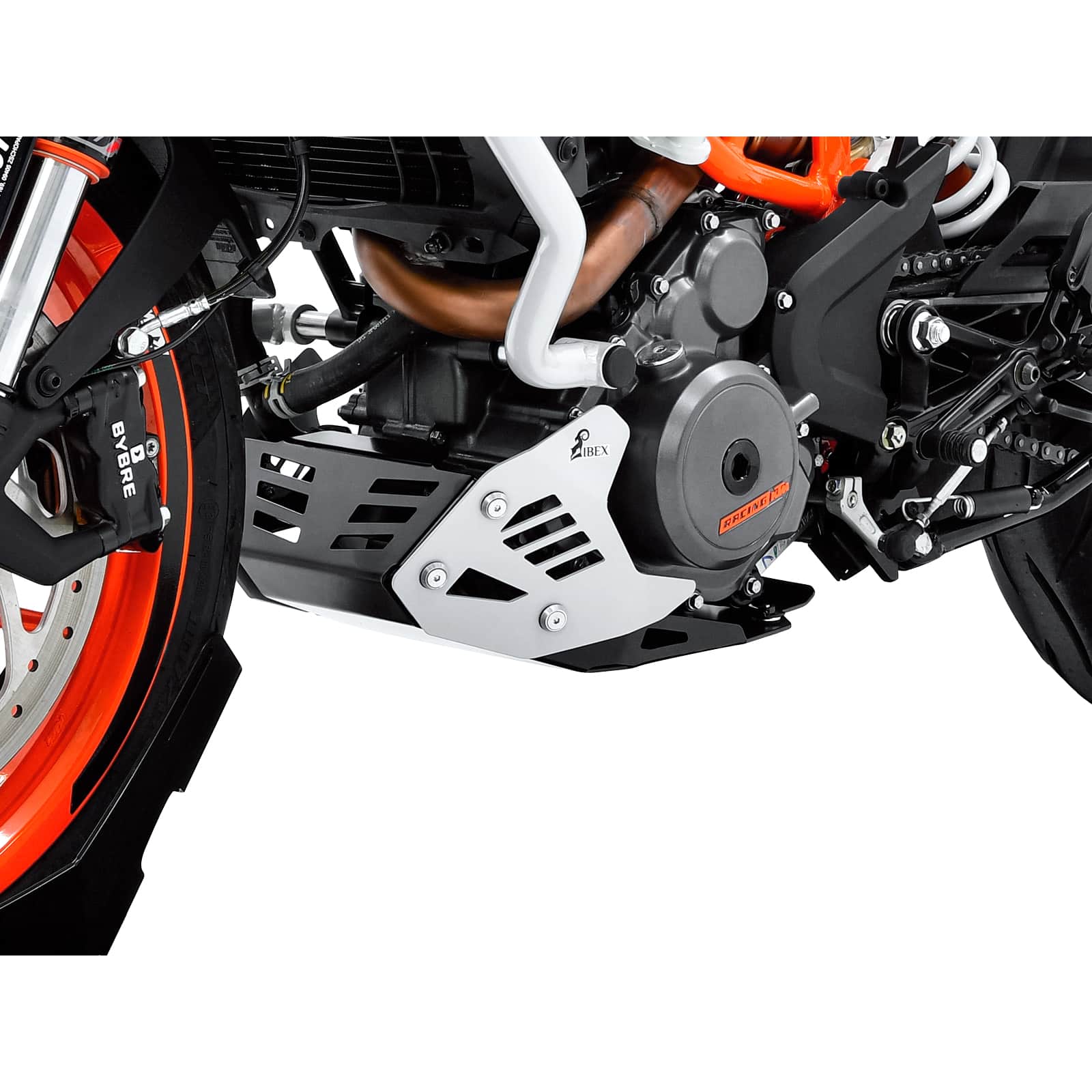 Zieger Motorschutz Alu silber/schwarz für KTM Duke 390 2017- - Motorradteile & Ersatzteile - Anbauteile