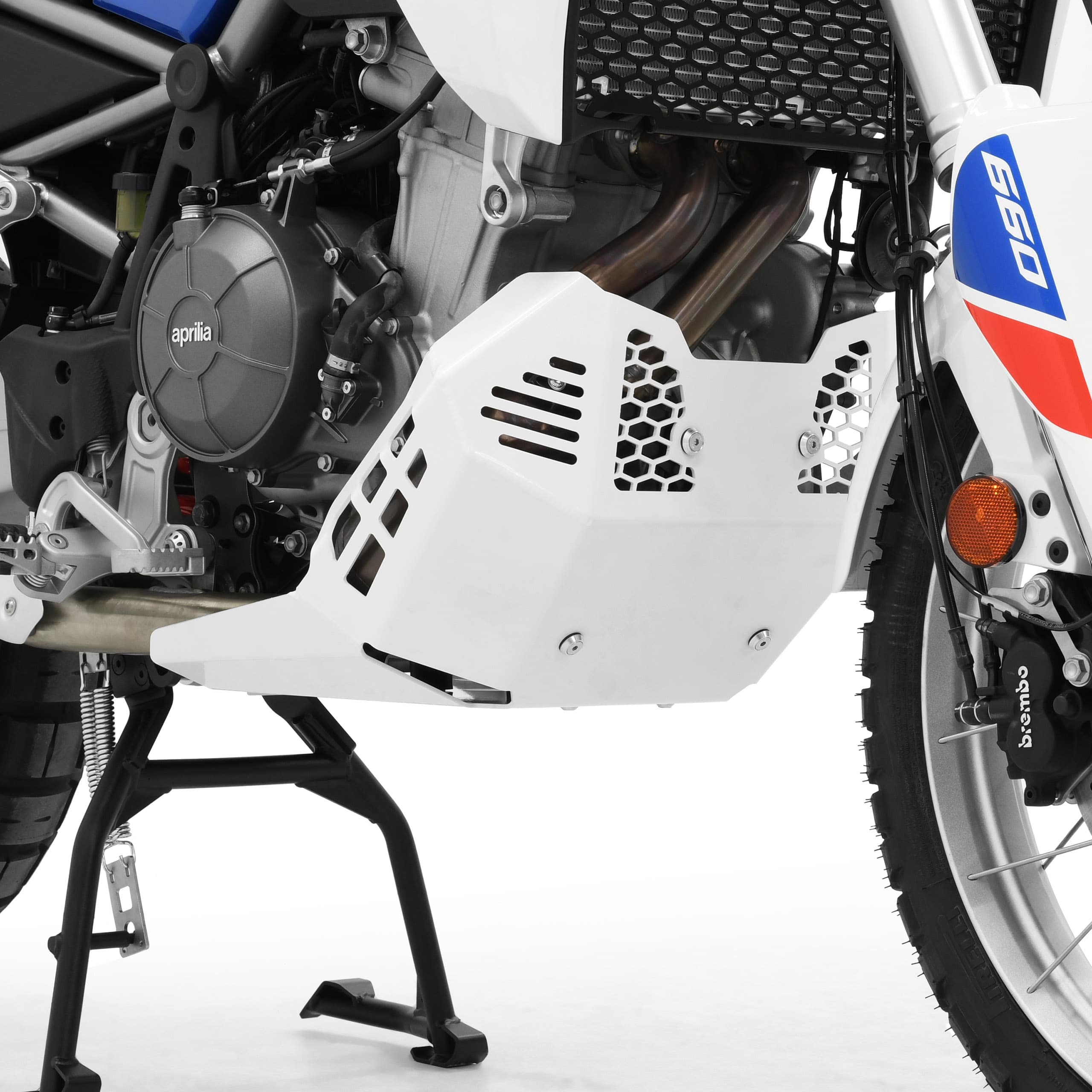 Zieger Motorschutz Alu weiß für Aprilia Tuareg 660 - Motorradteile & Ersatzteile - Anbauteile