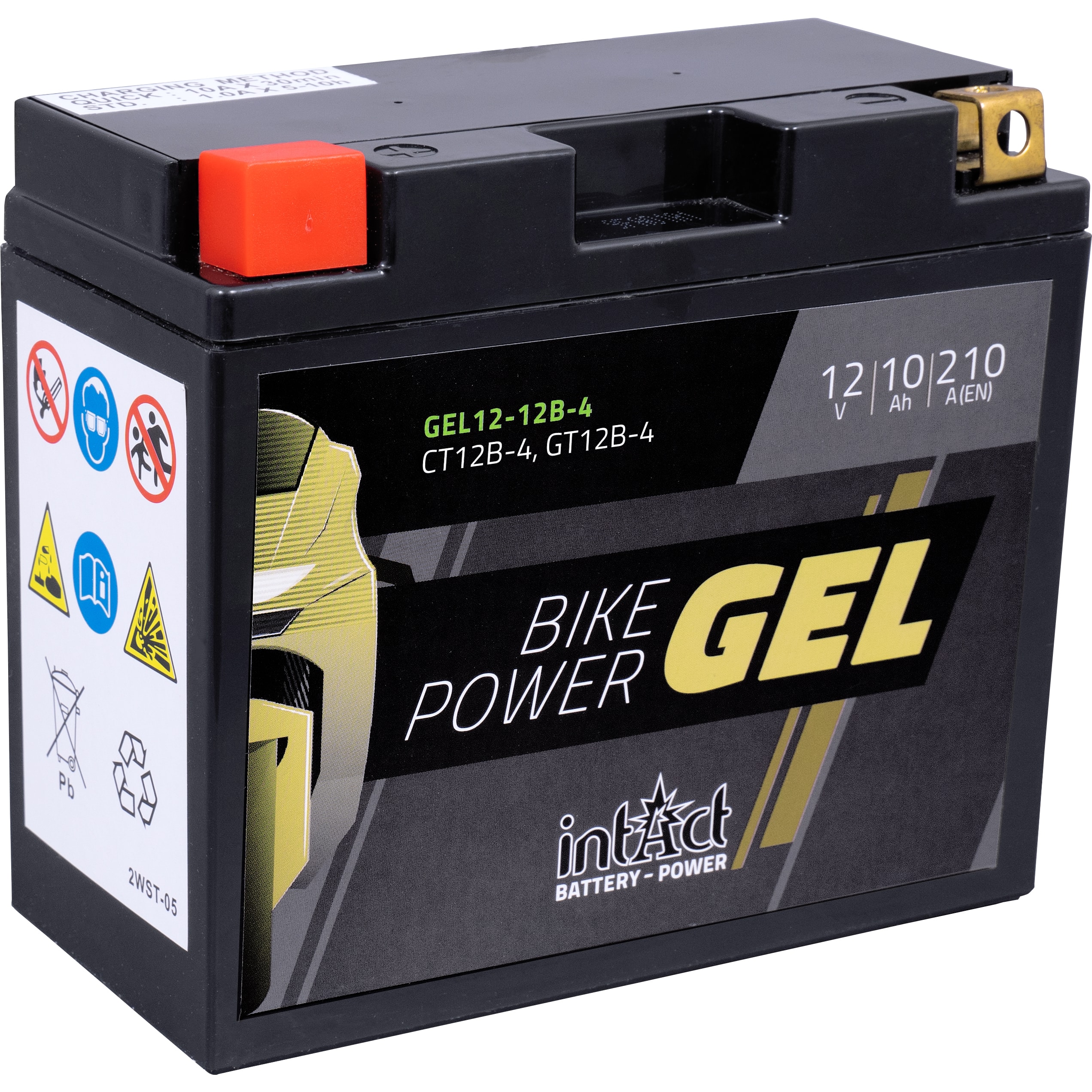 intAct Batterie Bike Power Gel geschlossen 12V/10Ah GEL12-12B-4 (YT - Motorradteile & Ersatzteile - Batterien
