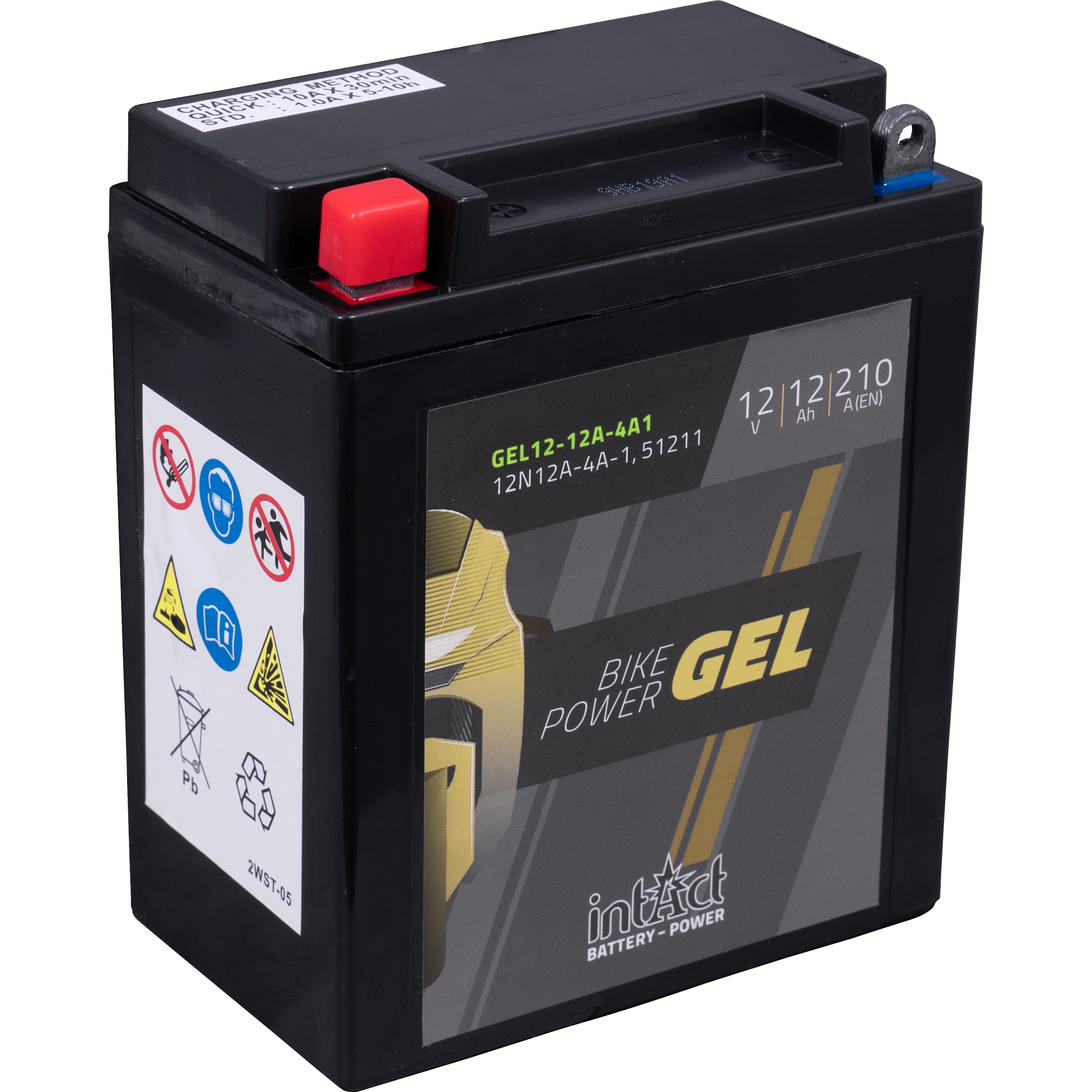 intAct Batterie Bike Power Gel geschlossen 12V/12Ah GEL12-12A-4A1 ( - Motorradteile & Ersatzteile - Batterien