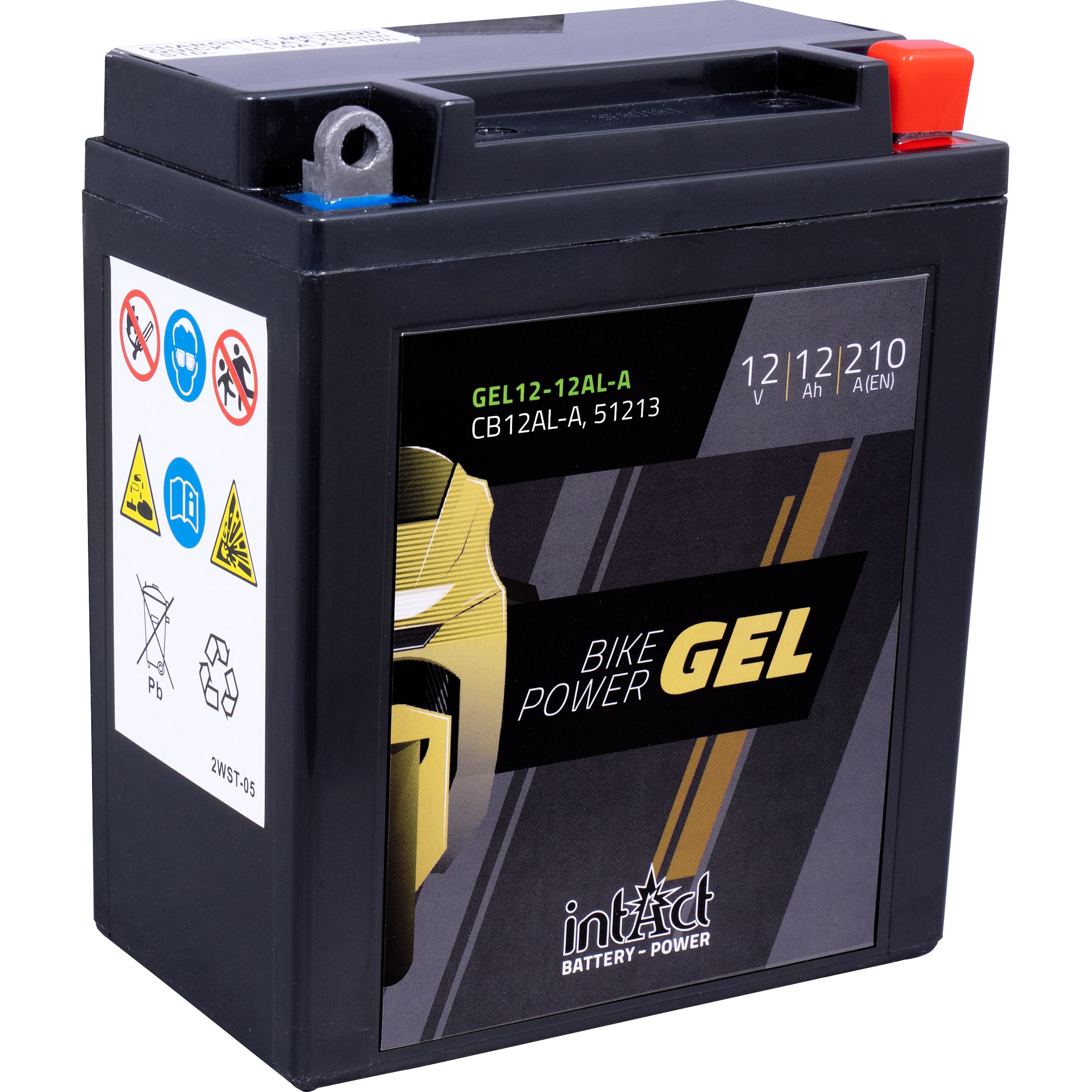 intAct Batterie Bike Power Gel geschlossen 12V/12Ah GEL12-12AL-A (Y - Motorradteile & Ersatzteile - Batterien