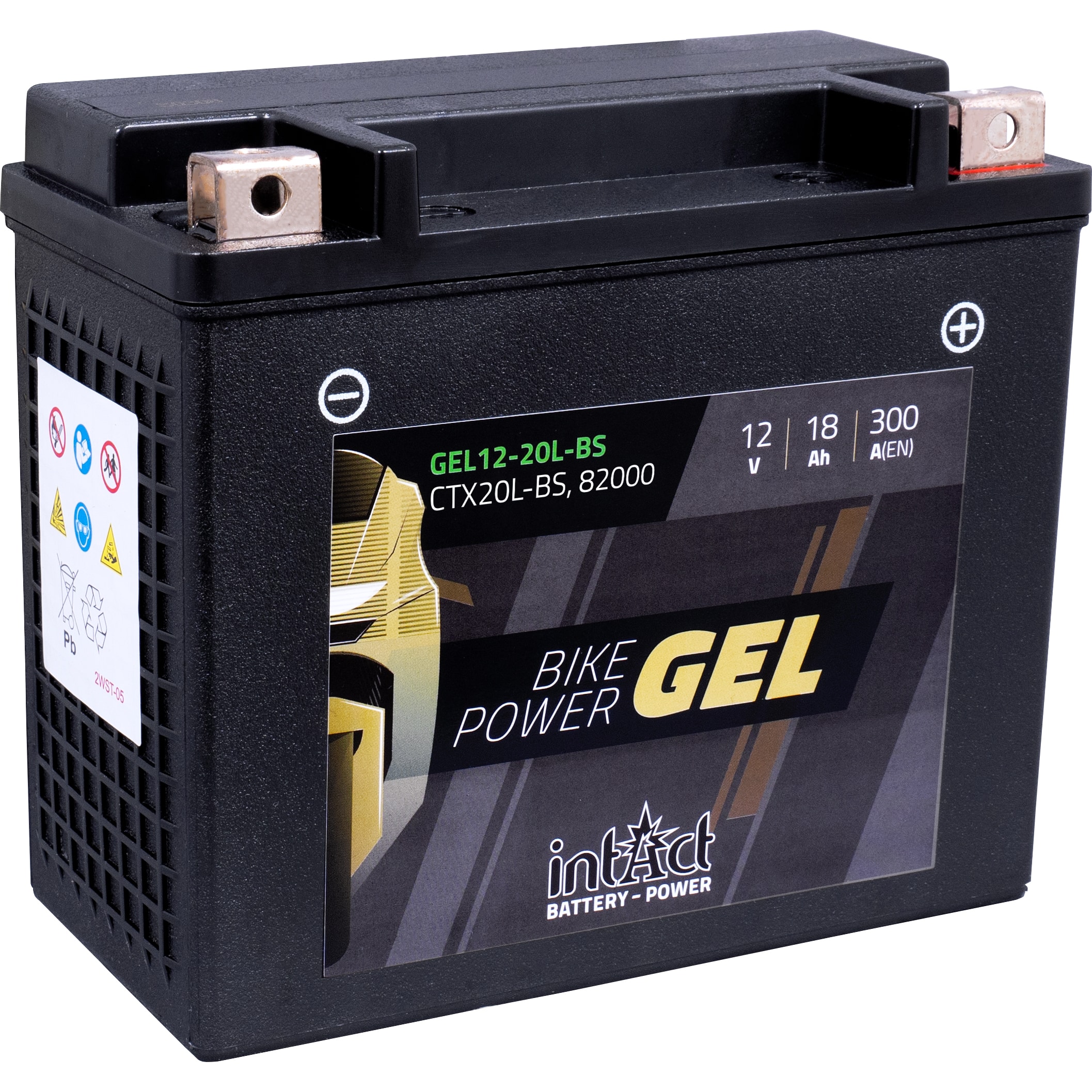 intAct Batterie Bike Power Gel geschlossen 12V/18Ah GEL12-20L-BS (Y - Motorradteile & Ersatzteile - Batterien