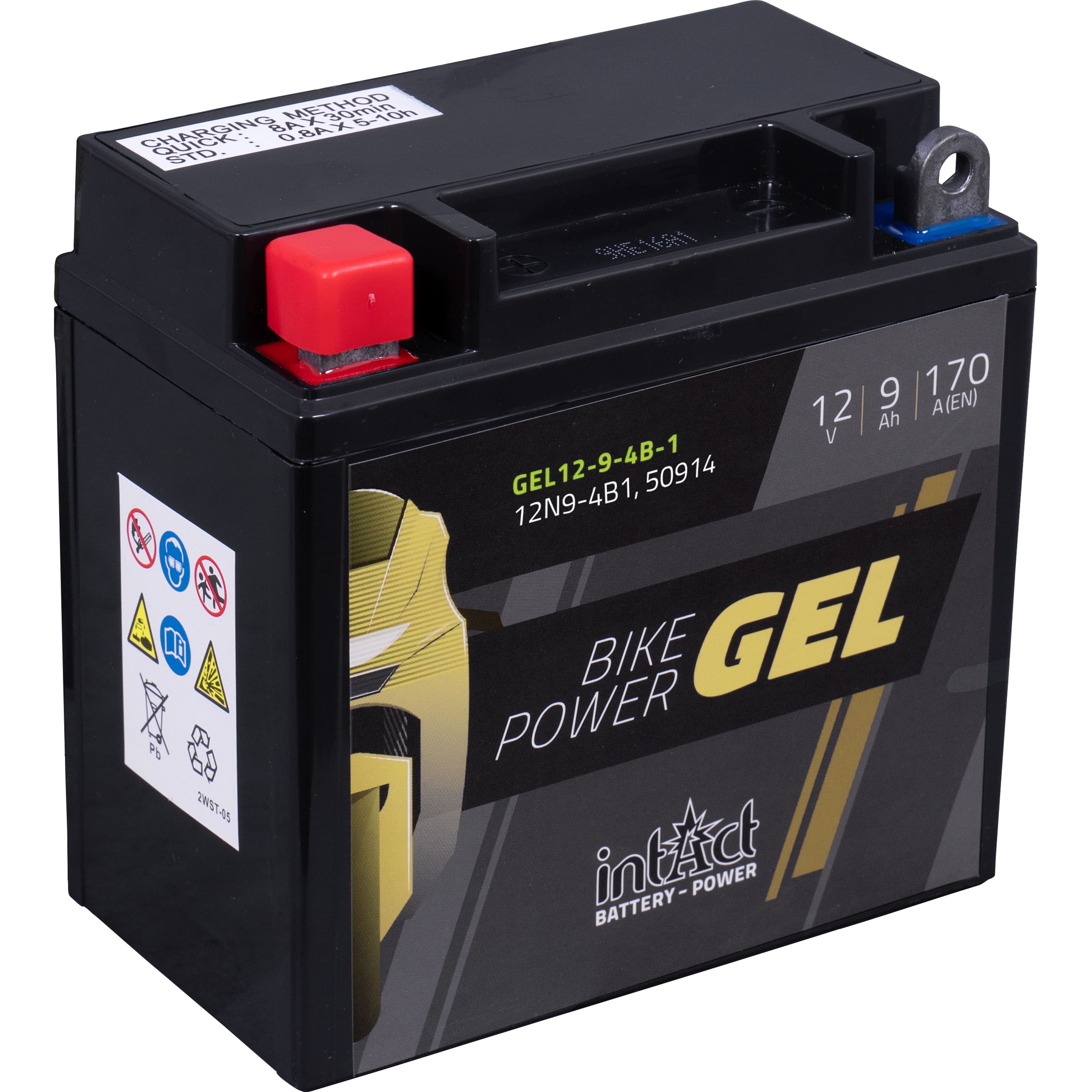 intAct Batterie Bike Power Gel geschlossen 12V/9Ah GEL12-9-4B-1 (12 - Motorradteile & Ersatzteile - Batterien
