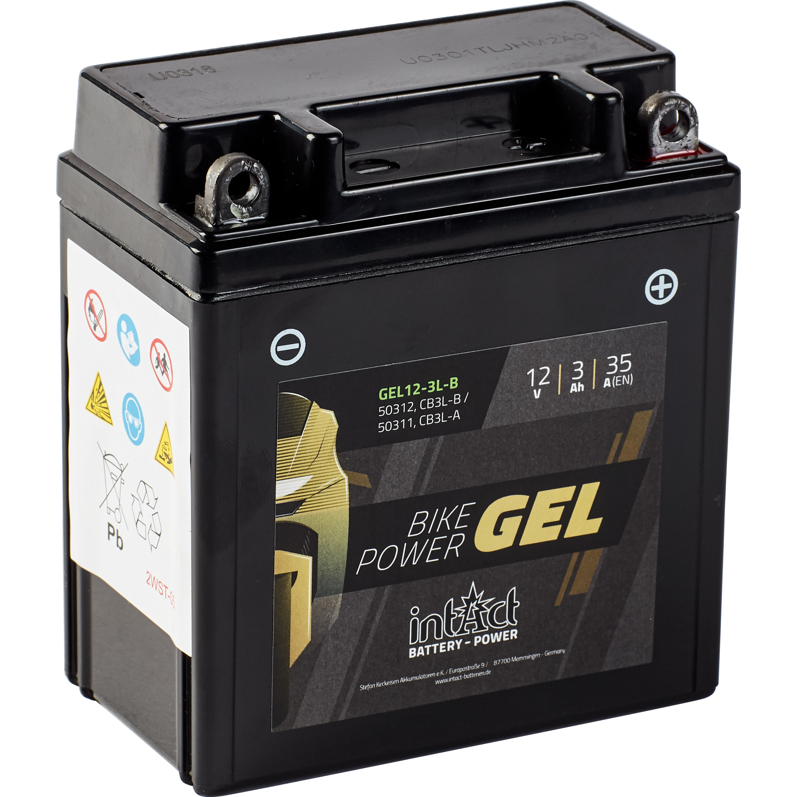 intAct Batterie Bike Power Gel geschlossen B3L-B 12 Volt