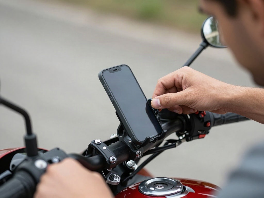 Motorrad Handyhalterung Vibration